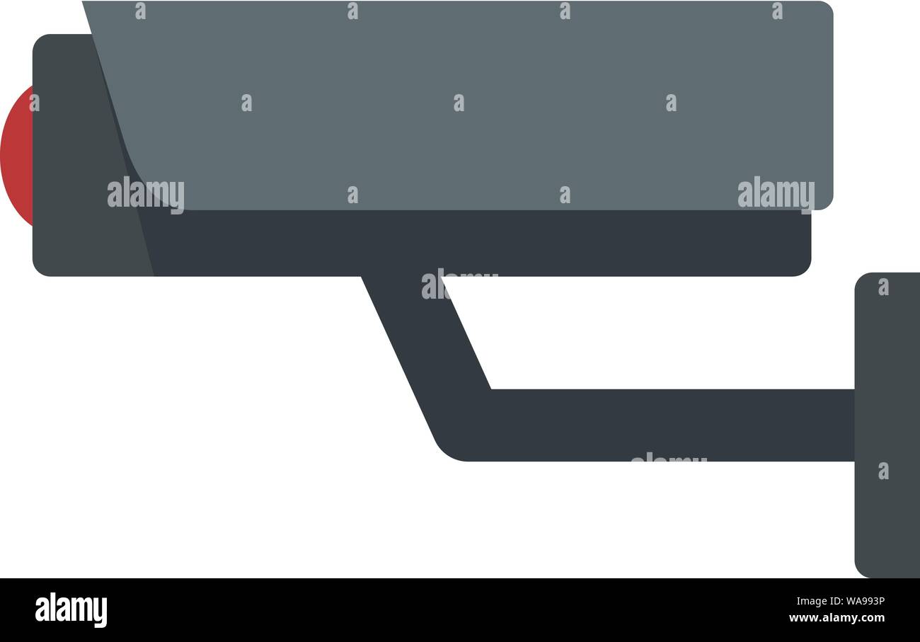 Security camera icon. Flat illustration of security camera vector icon ...
