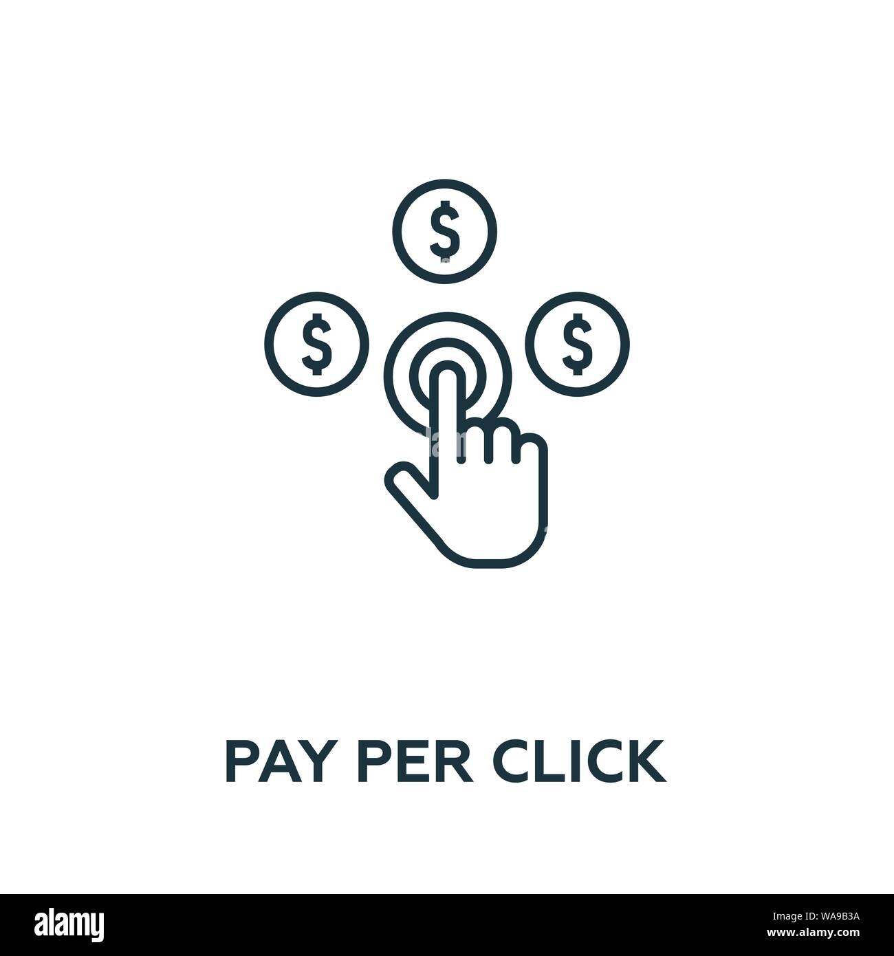 Pay Per Click vector icon symbol. Creative sign from advertising icons  collection. Filled flat Pay Per Click icon for computer and mobile Stock  Vector Image & Art - Alamy