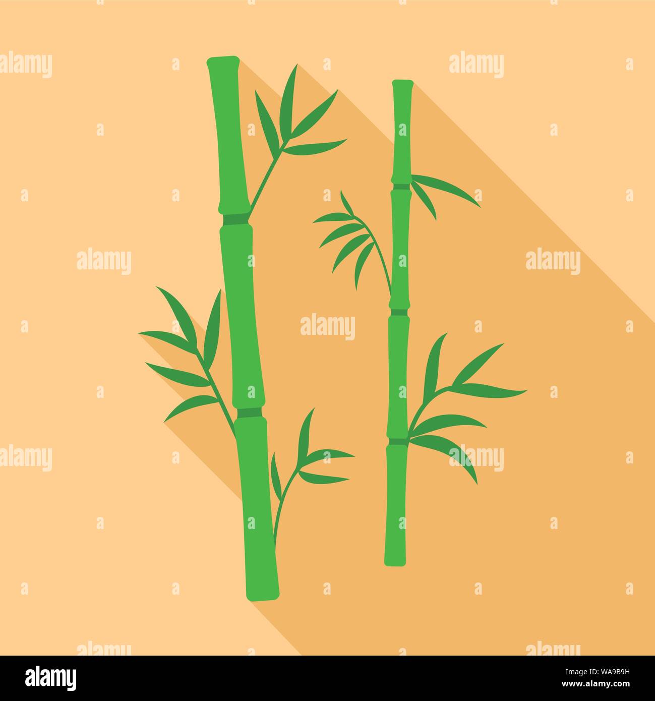 Bamboo plant icon. Flat illustration of bamboo plant vector icon for web design Stock Vector