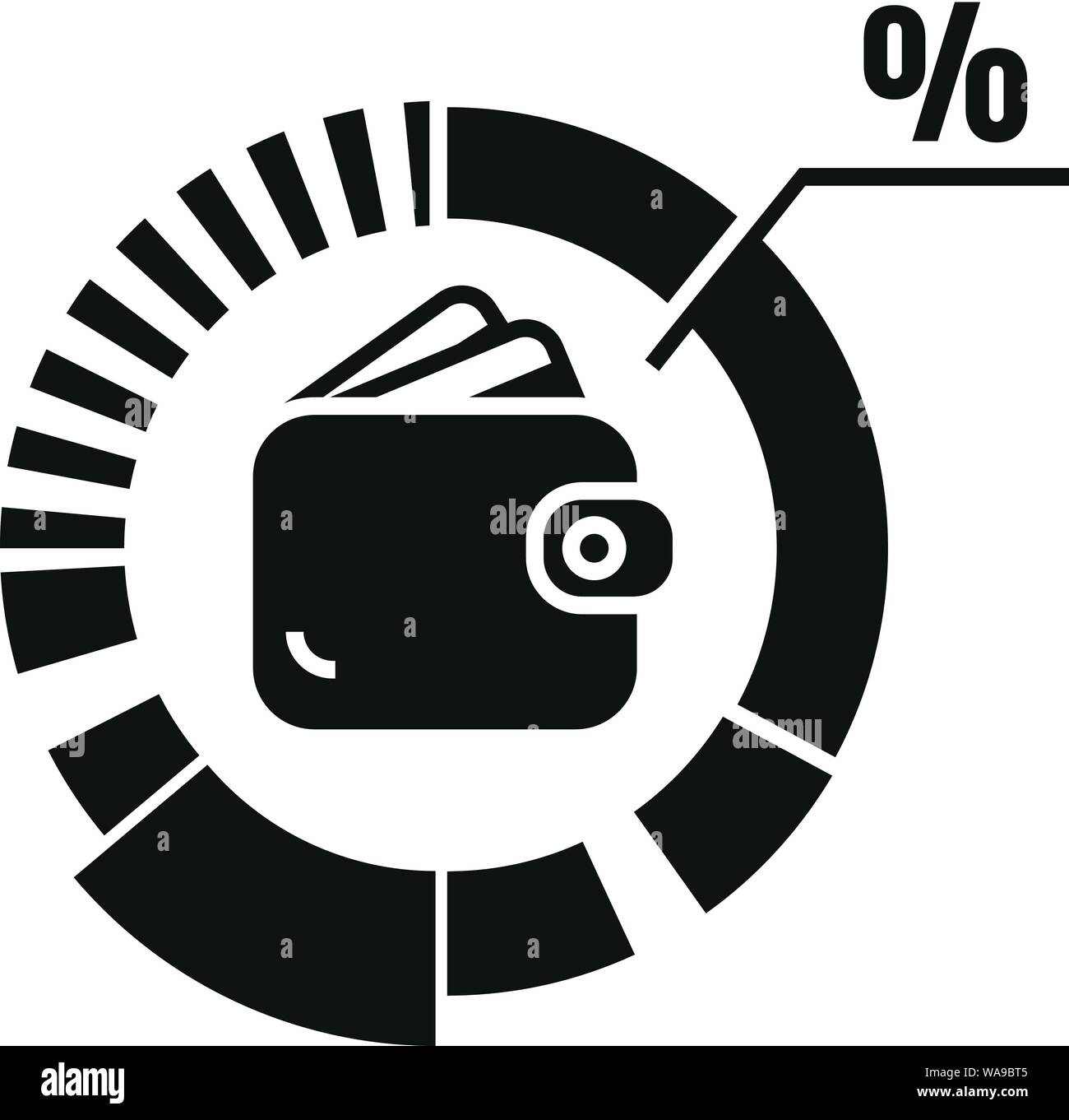Money chart report icon. Simple illustration of money chart report ...