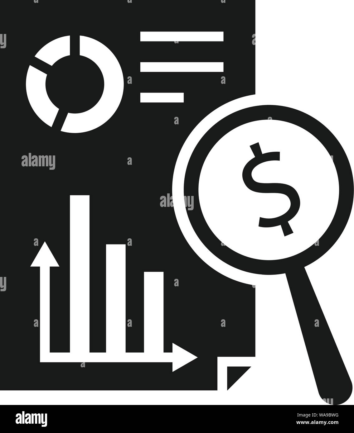 Budget finance paper icon. Simple illustration of budget finance paper ...