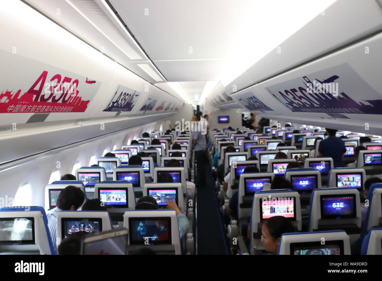 Interior View Of The Economy Class For The First Airbus A350