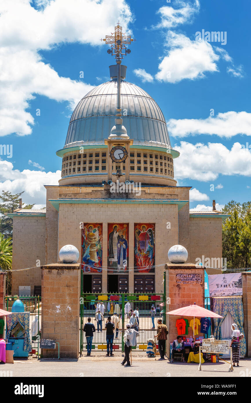 Debre Libanos, Ethiopia - April 19, 2019: Debre Libanos, monastery in Ethiopia, lying northwest of Addis Ababa in the Semien Shewa Zone of the Oromia Stock Photo