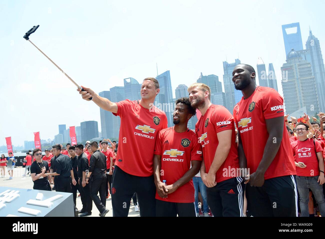 Angel Matic (From left) Serbian football player Nemanja Matic, Angel Gomes, Luke ...