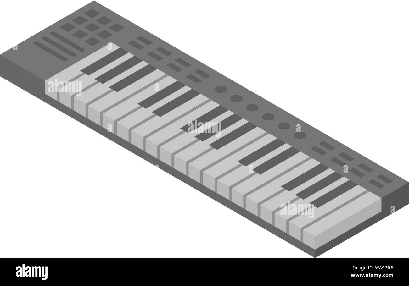 Studio synthesizer icon, isometric style Stock Vector