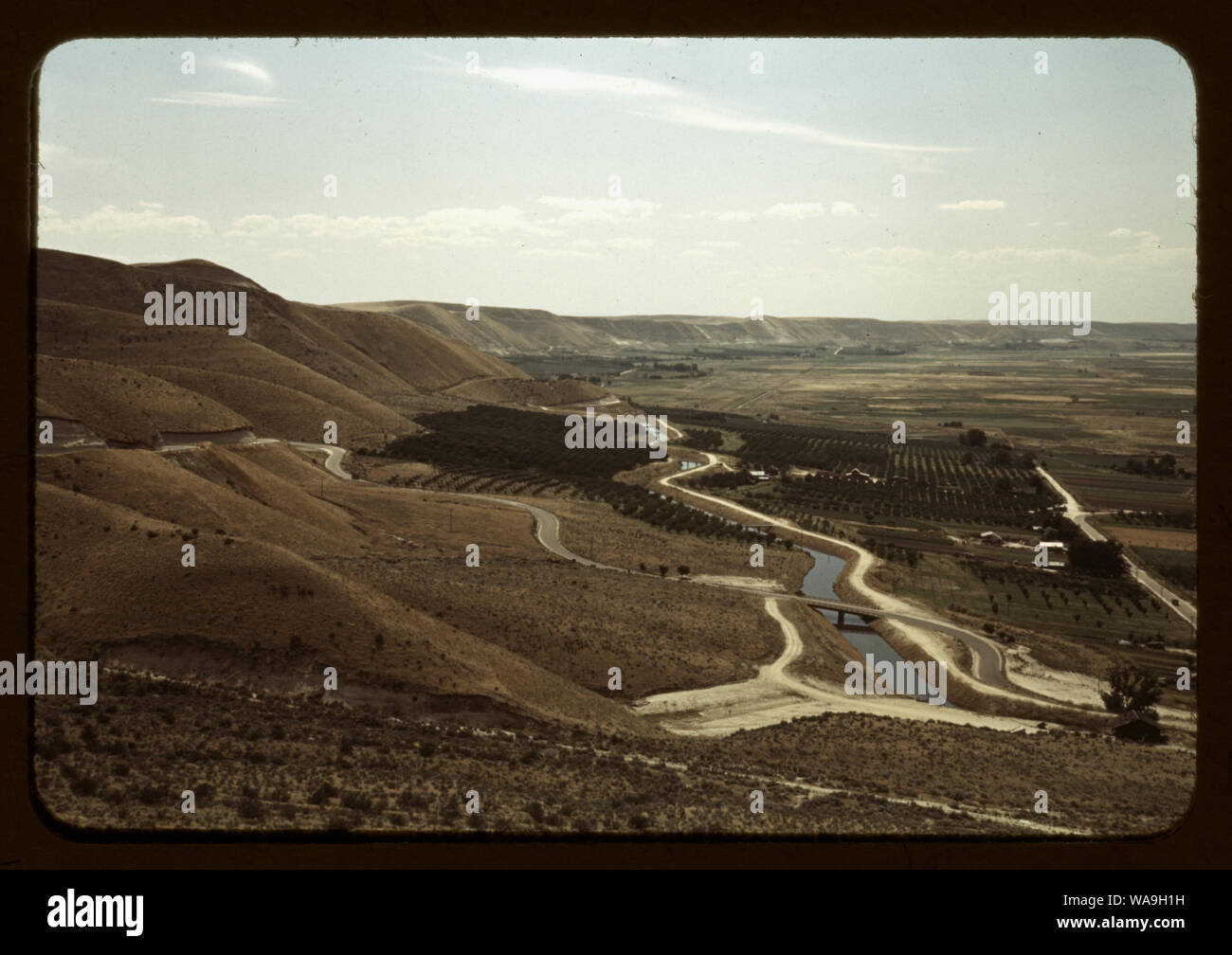Cherry orchards and irrigation ditch, Emmett, Idaho Stock Photo Alamy