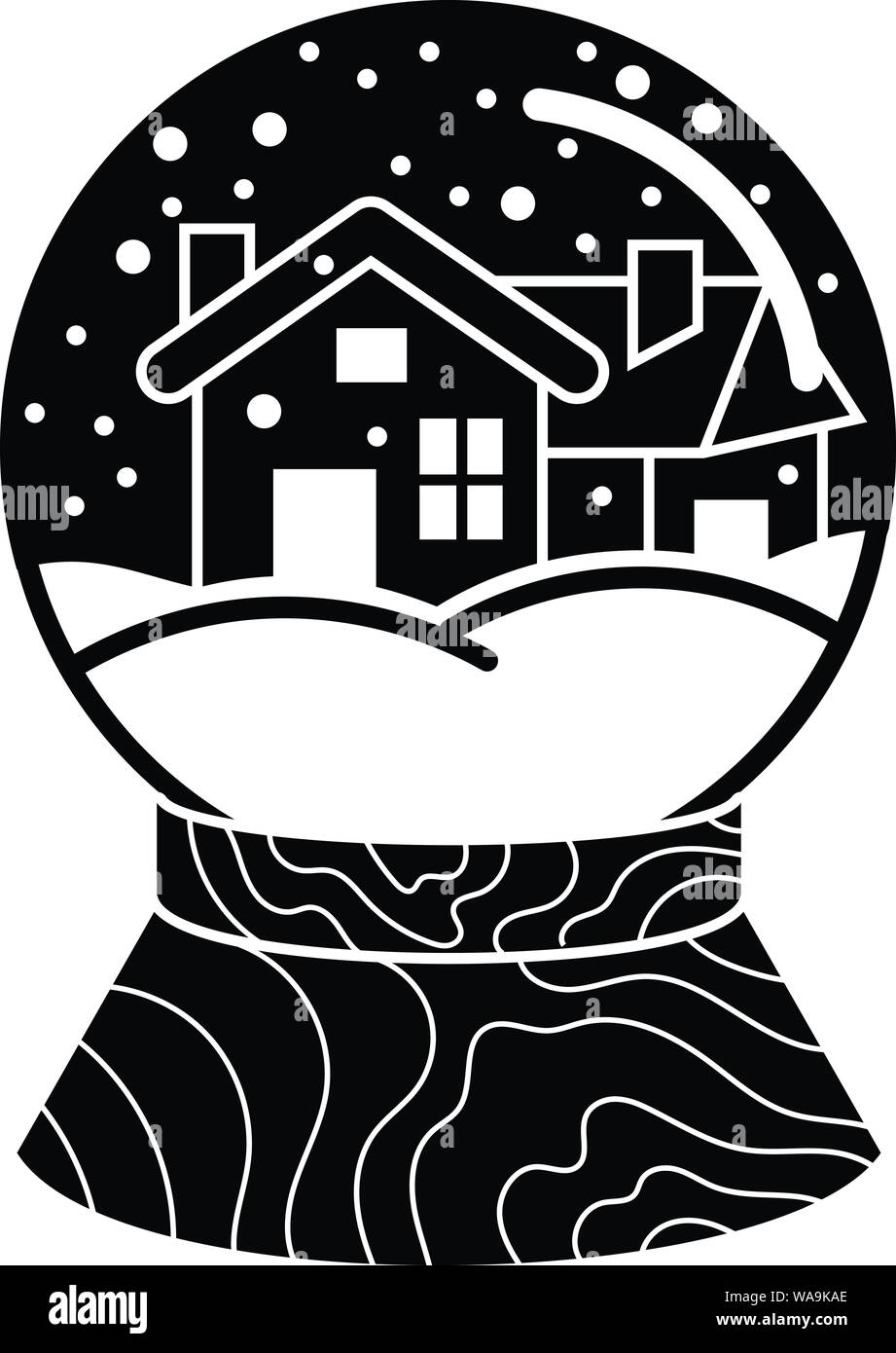 Snow globe house icon, simple style Stock Vector Image & Art - Alamy