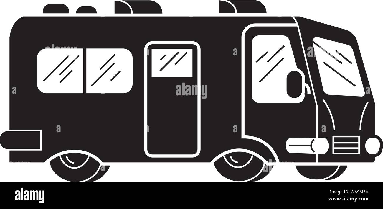 Lifestyle family touring caravan Stock Vector Images - Alamy