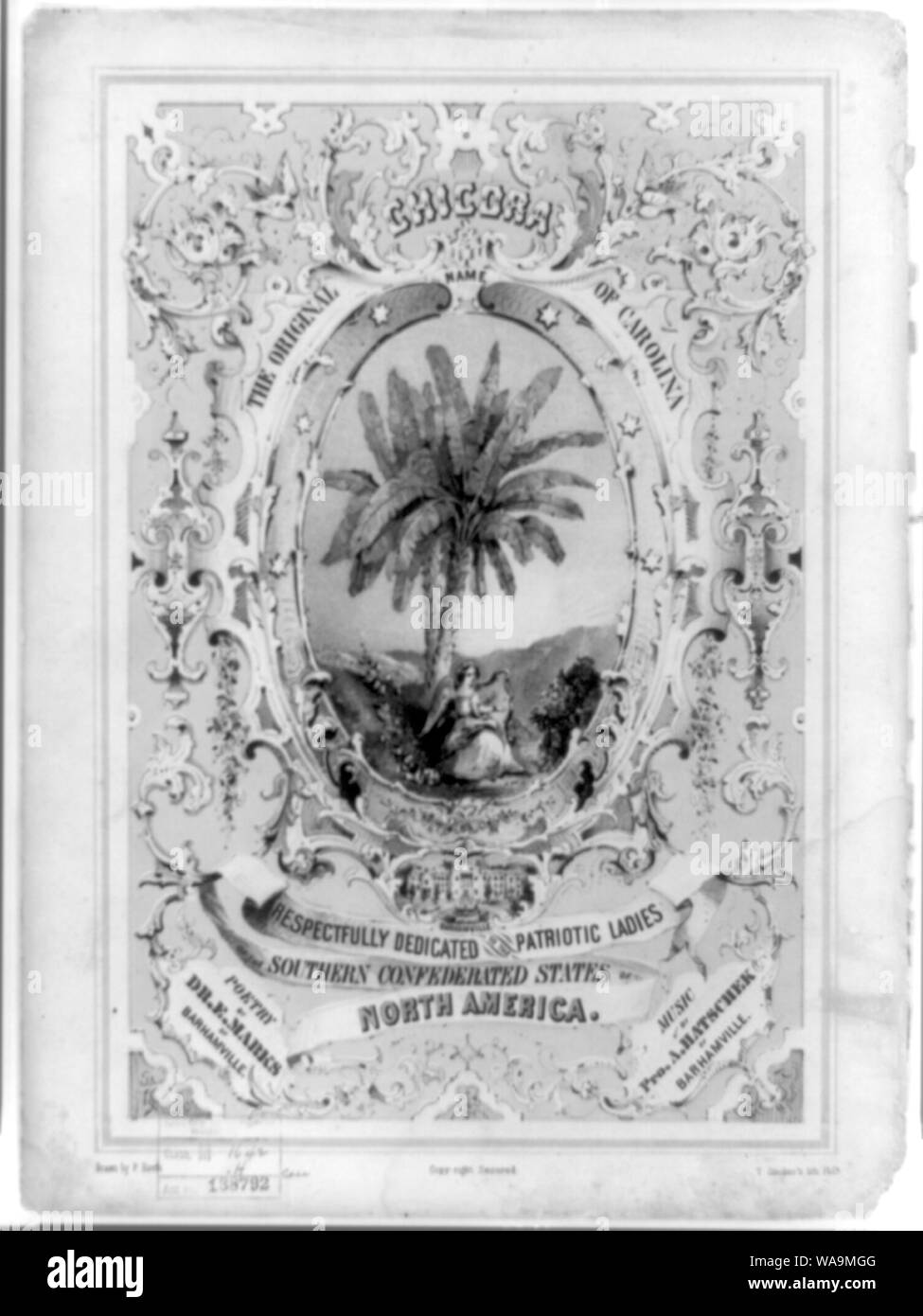 Chicora the original name of Carolina. Respectfully dedicated to the