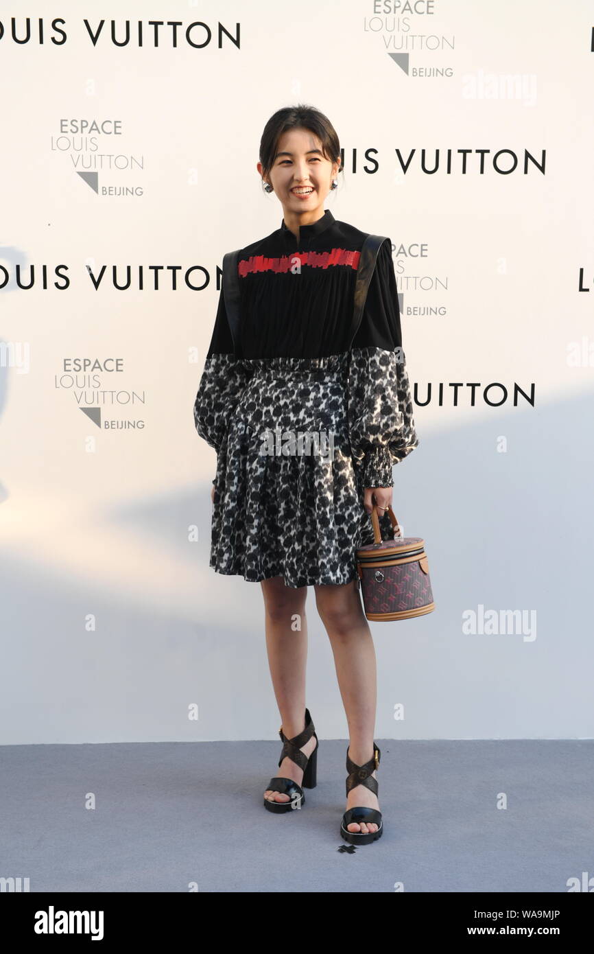 Chinese actress Zhang Zifeng attends a prmotional event for LOUIS