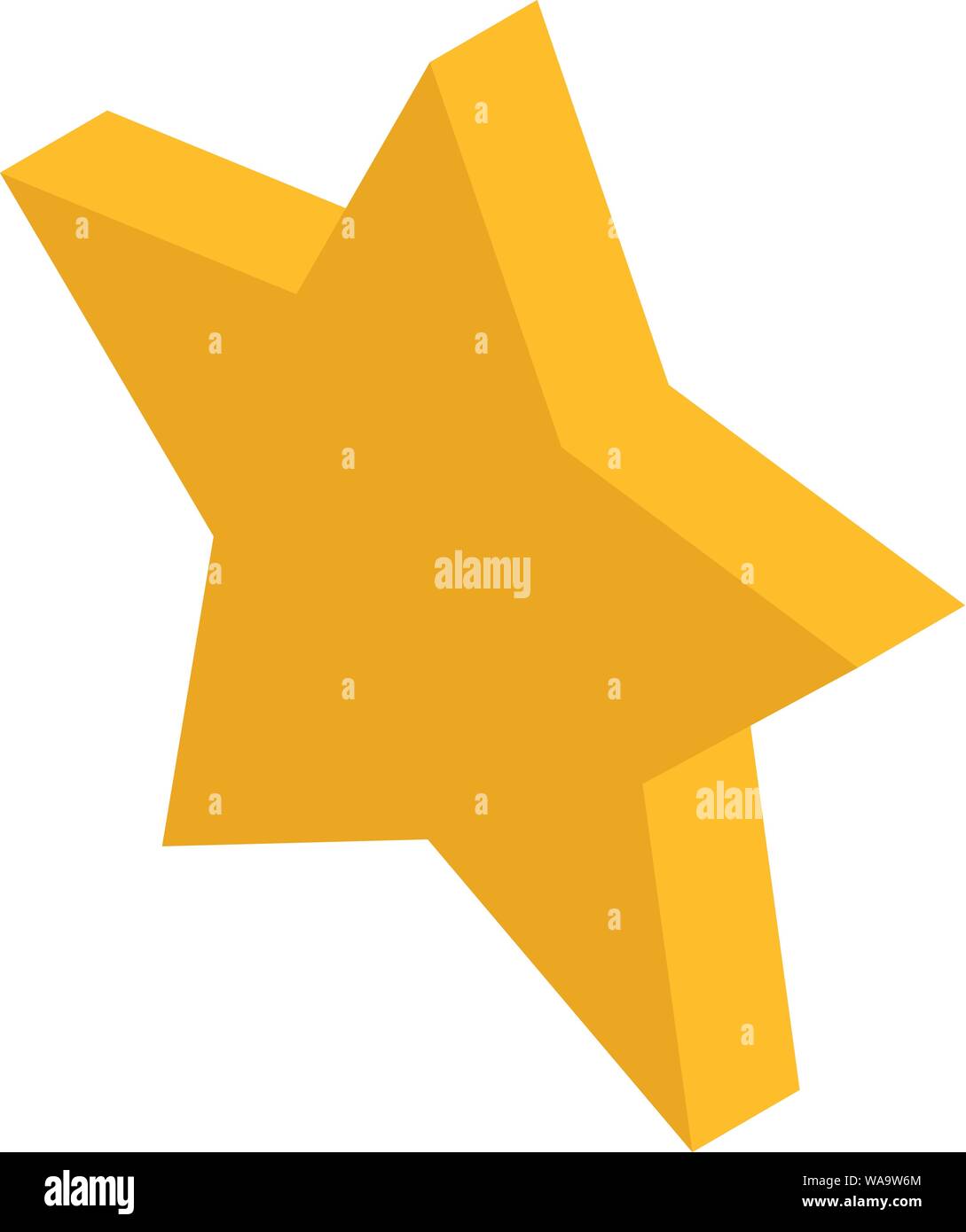 One star review icon, isometric style Stock Vector