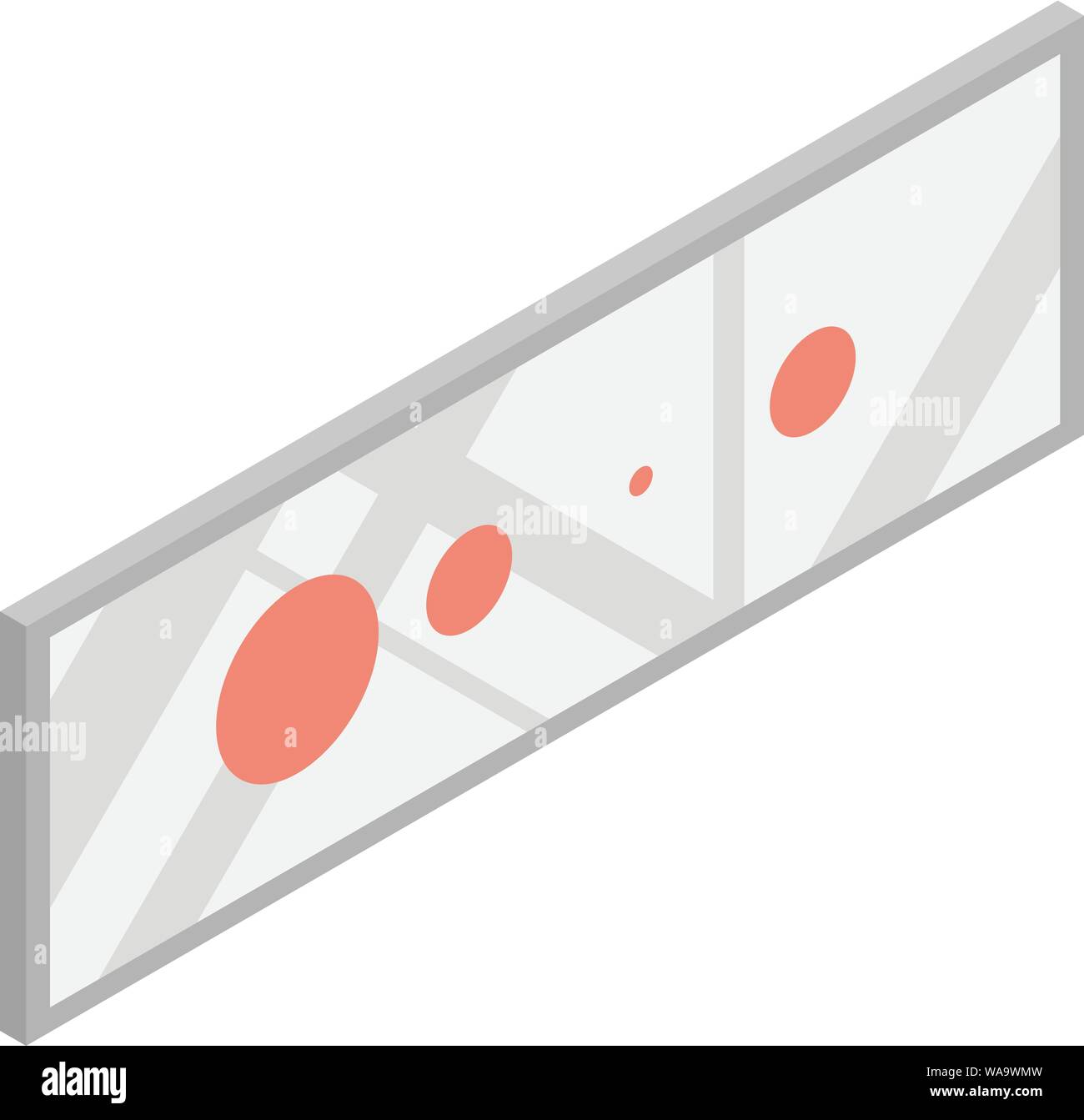 Wall picture icon, isometric style Stock Vector