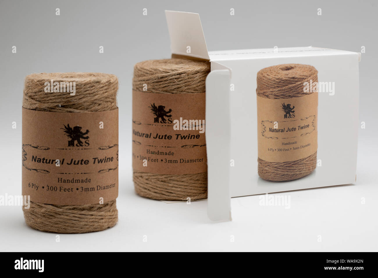 6 Ply Handmade Natural Jute Twine string biogradable by H&S Stock Photo