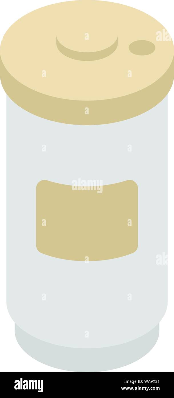 Shaker bottle icon, isometric style Stock Vector