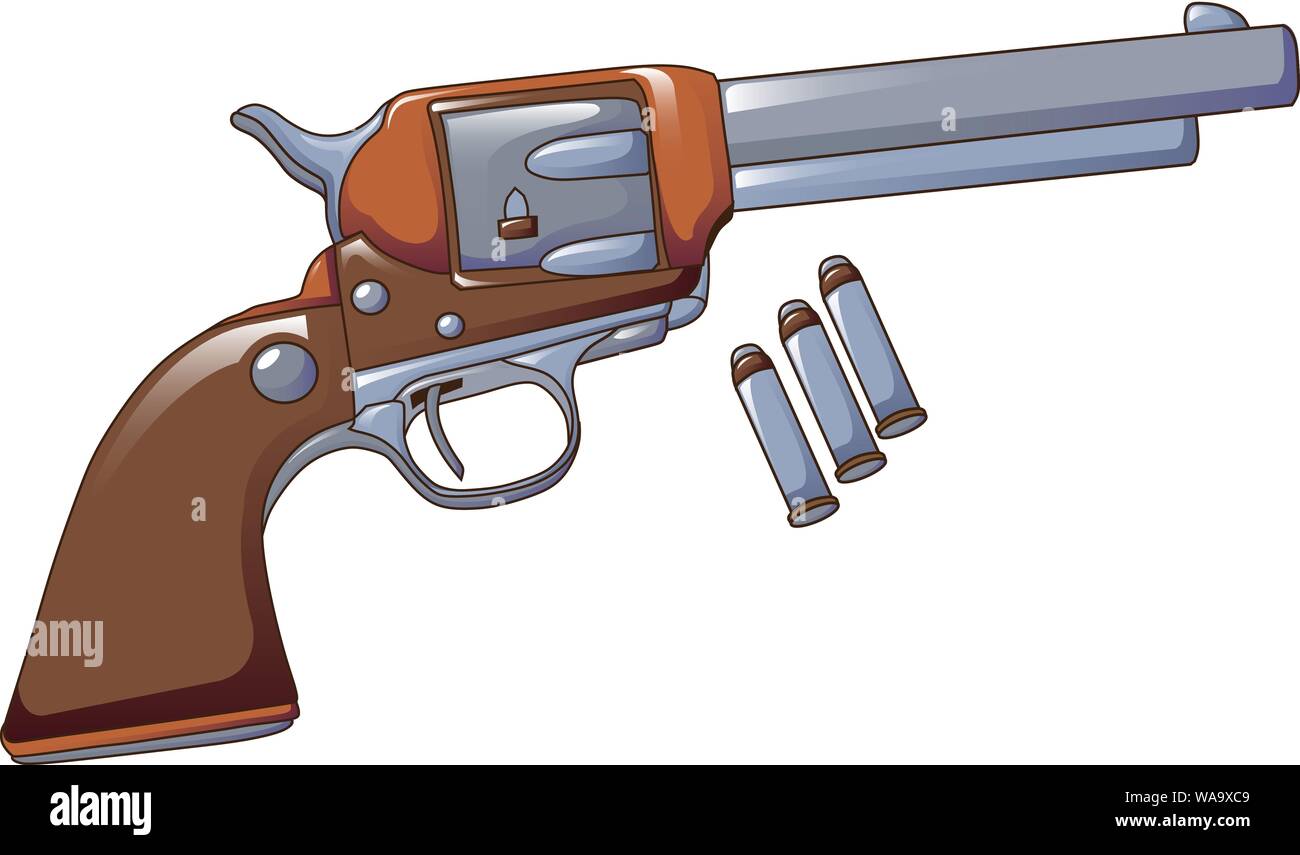 Revolver cowboy icon, cartoon style Stock Vector Image & Art - Alamy