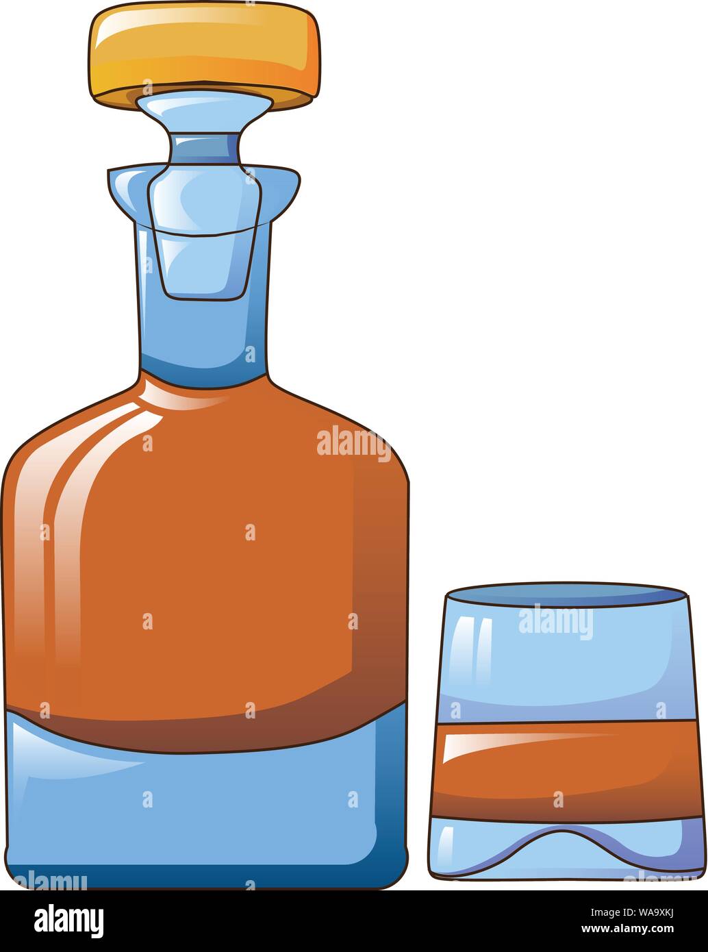 Cartoon whiskey bottle hires stock photography and images Alamy