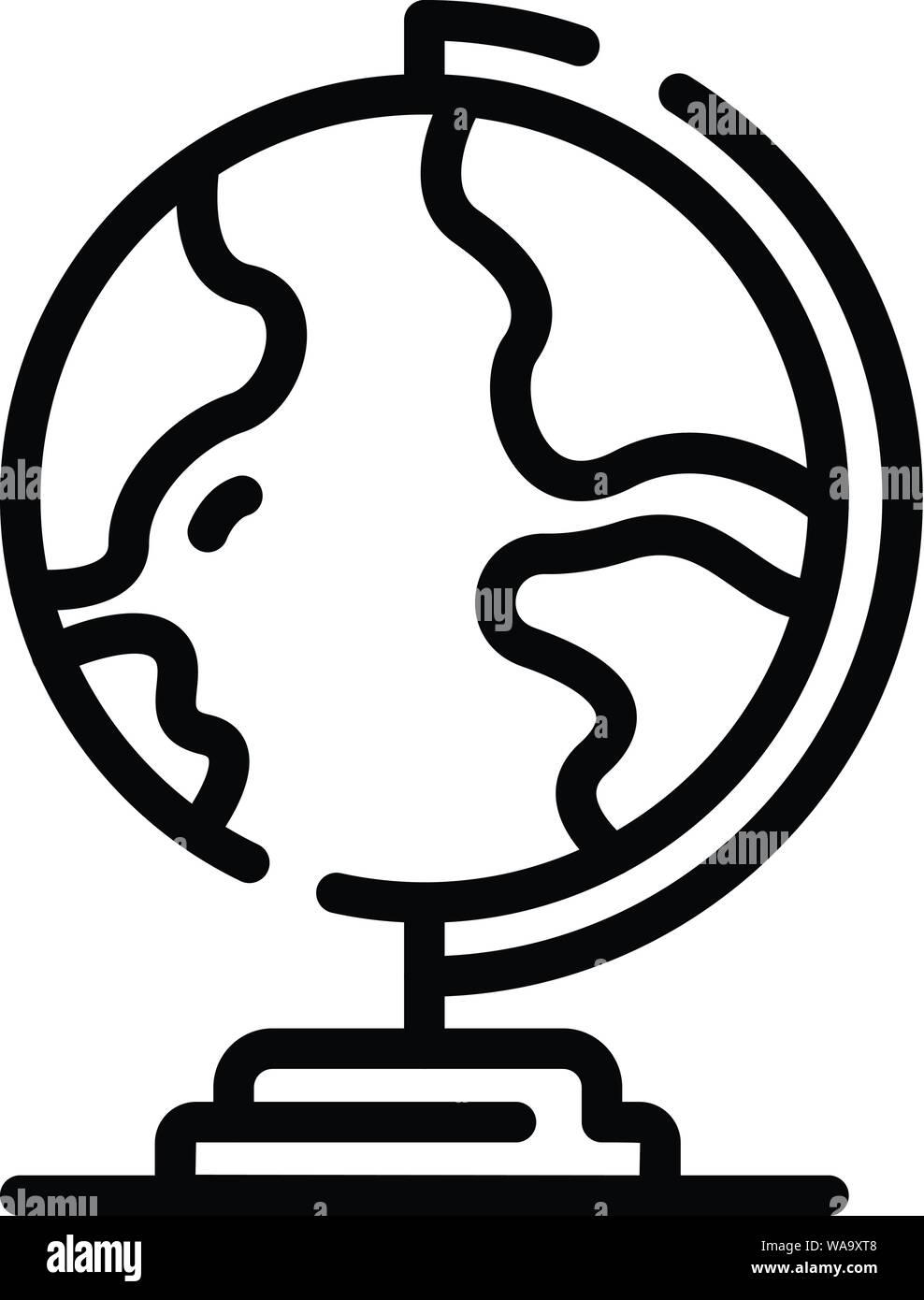 School globe icon, outline style Stock Vector Image & Art - Alamy