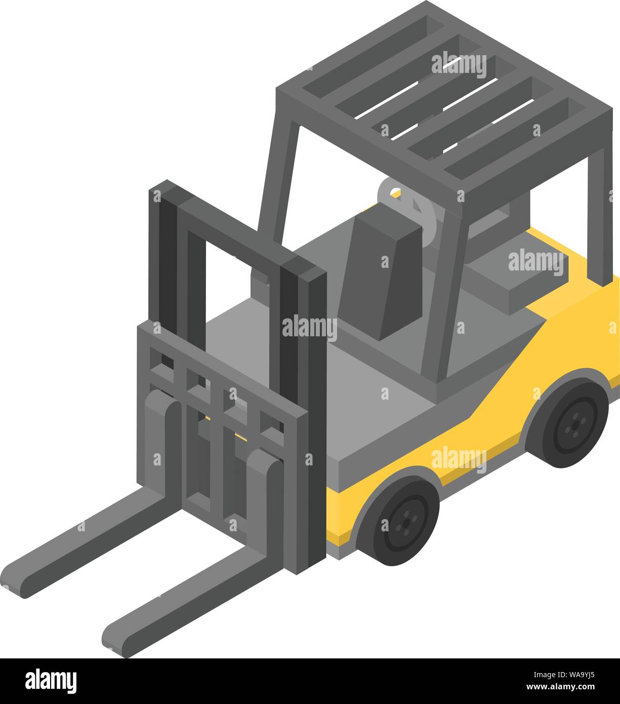 Forklift icon, isometric style Stock Vector