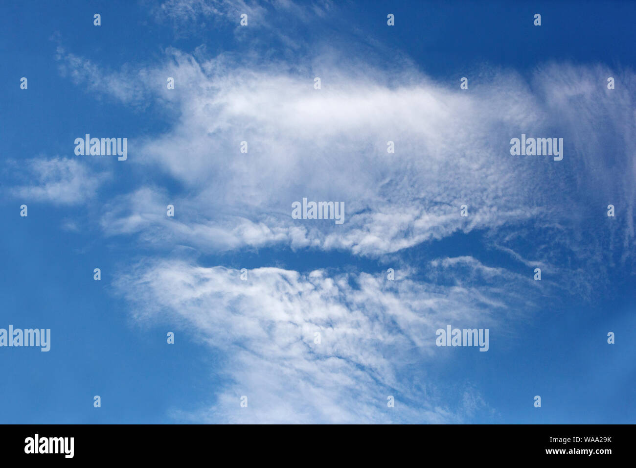 Clouds blue sky background pattern, Cirrocumulus cranny Stock Photo