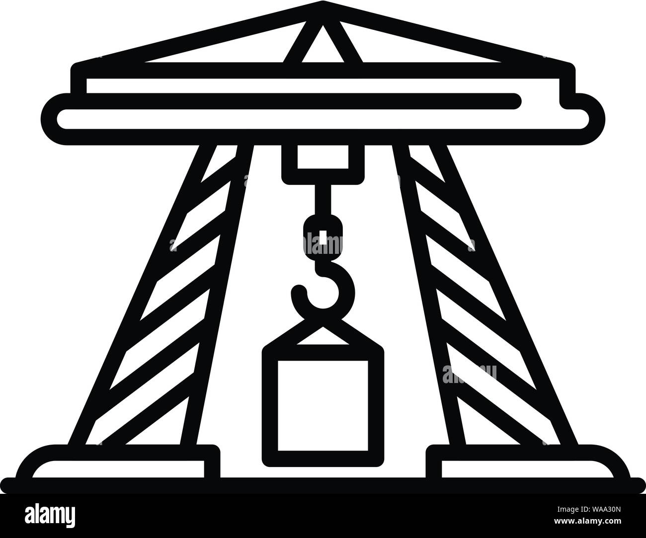 Sea port crane icon, outline style Stock Vector Image & Art - Alamy