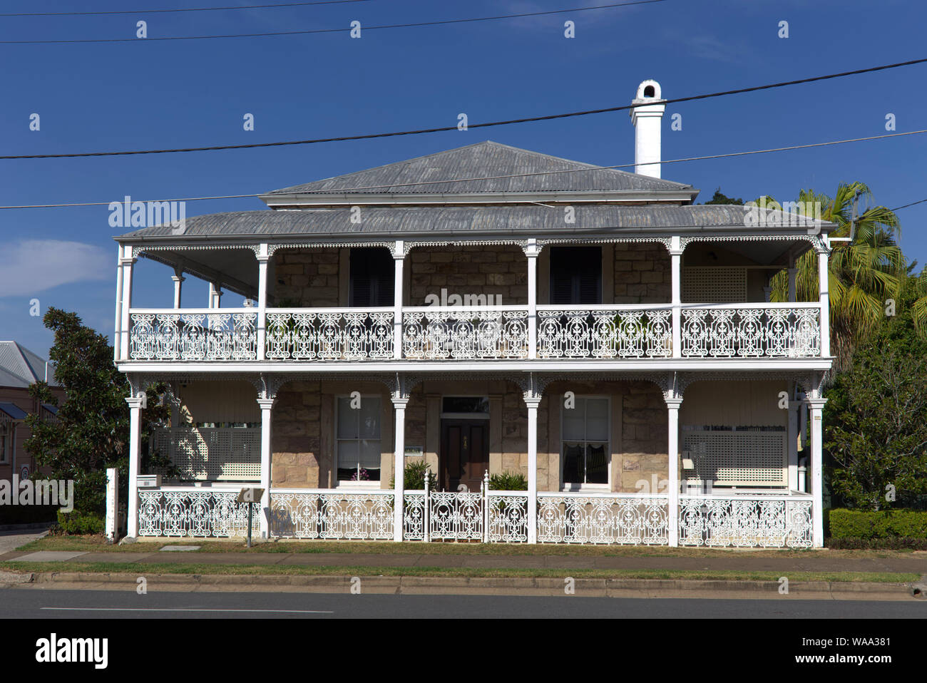 Historic Belmont House (1865) Burnett Street Ipswich Queensland Australia Stock Photo