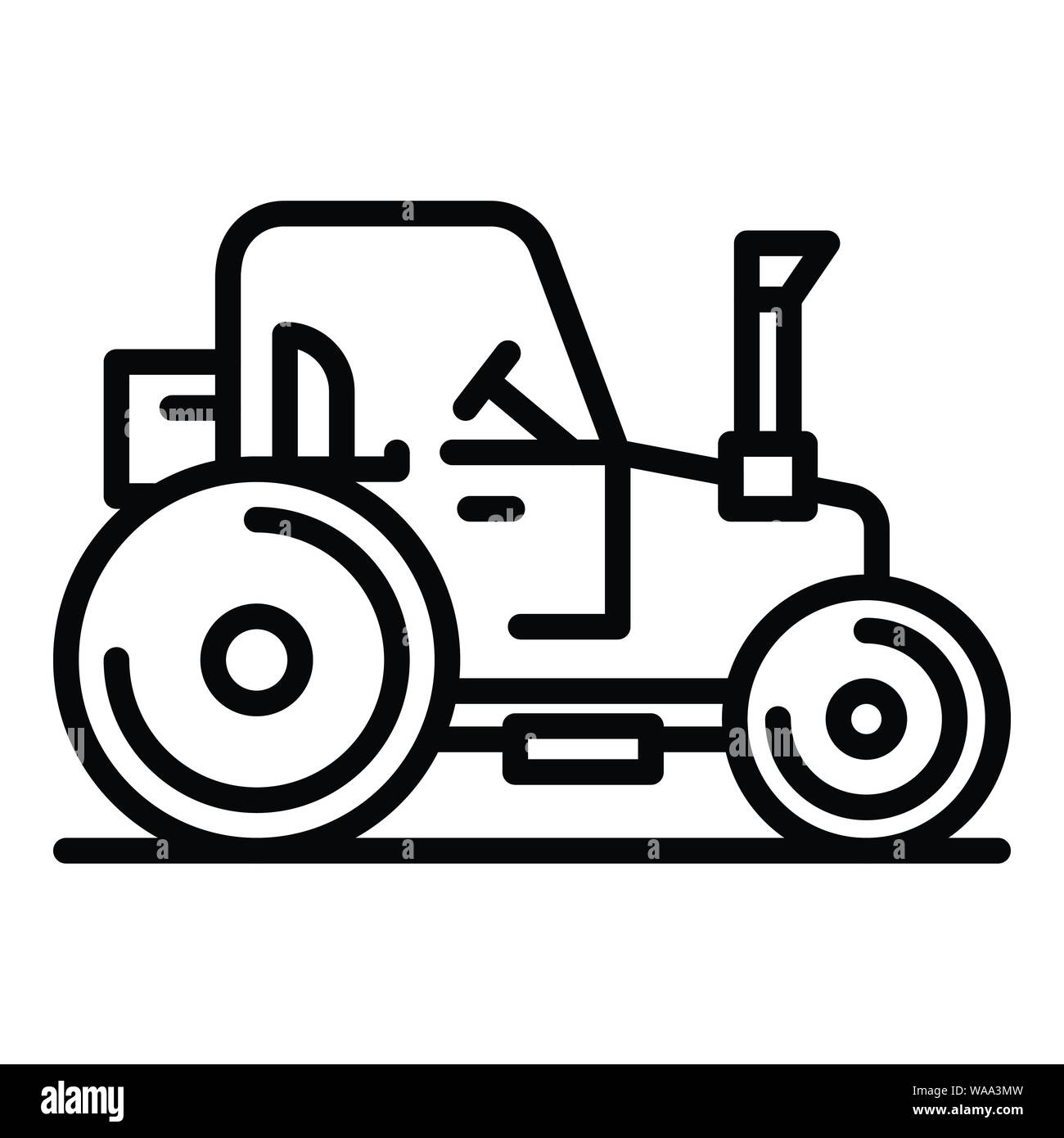 Farm tractor icon, outline style Stock Vector