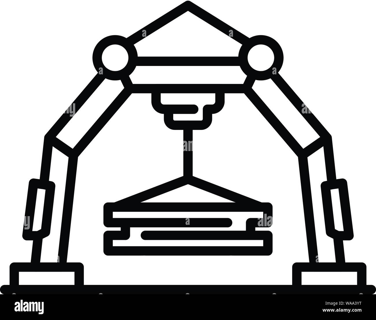 Big industrial crane icon, outline style Stock Vector Image & Art - Alamy