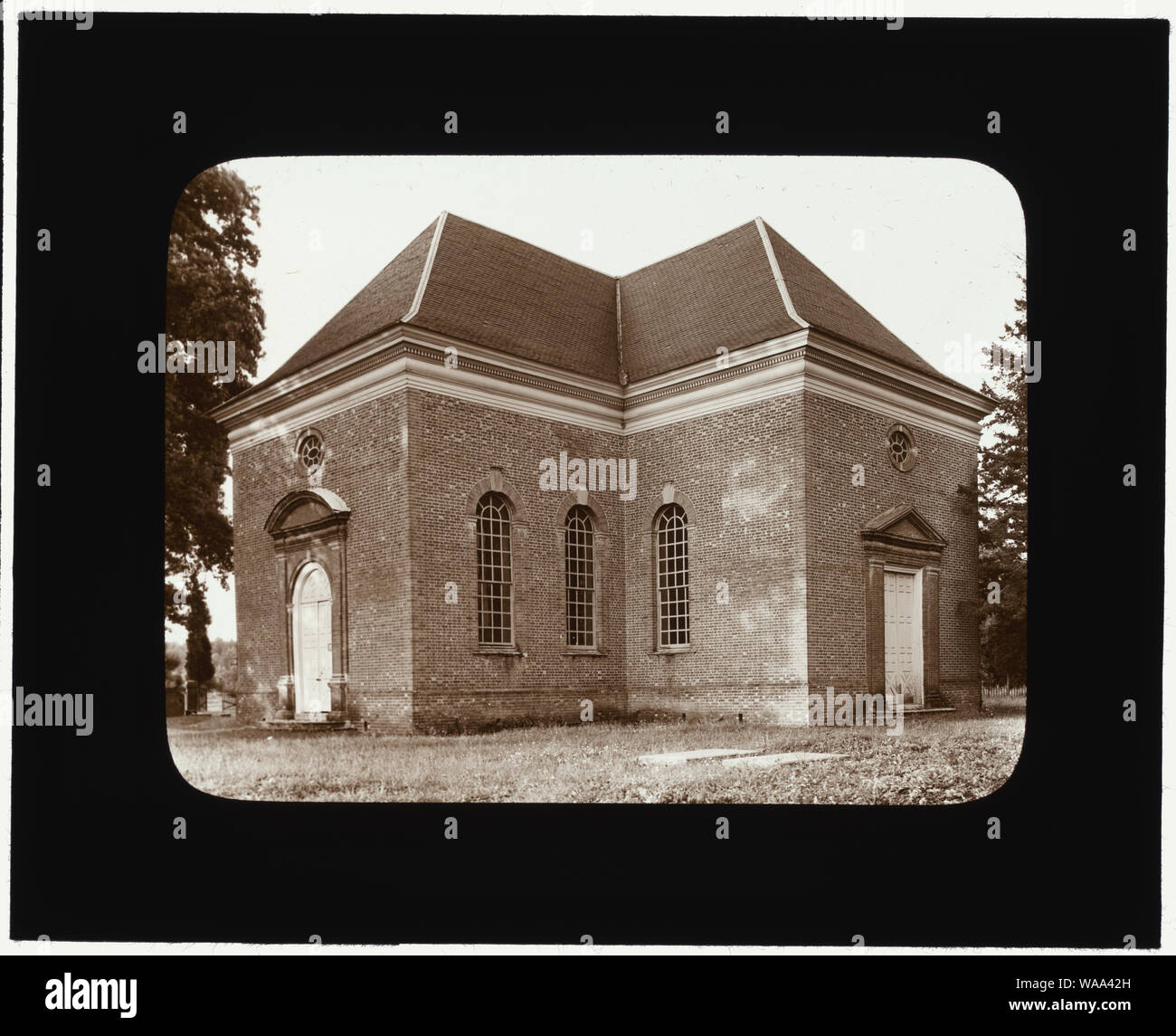 Christ Church, Kilmarnock vicinity, Lancaster County, Virginia. Entrances Stock Photo Alamy