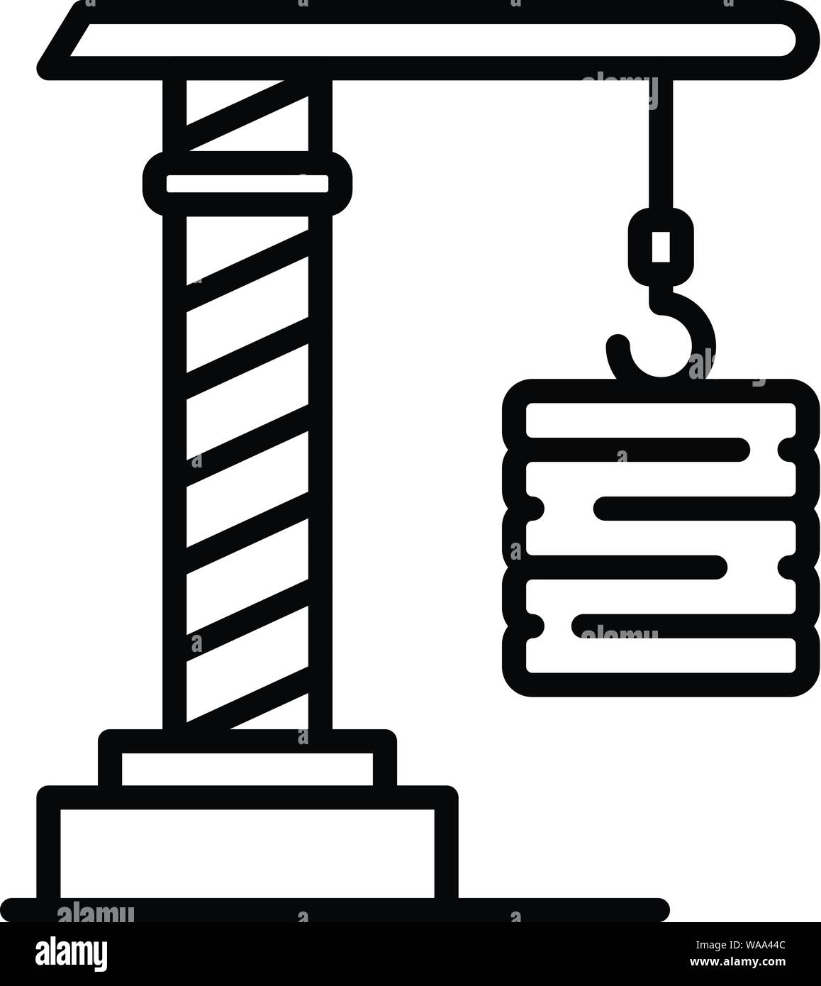 Rope crane icon, outline style Stock Vector Image & Art - Alamy