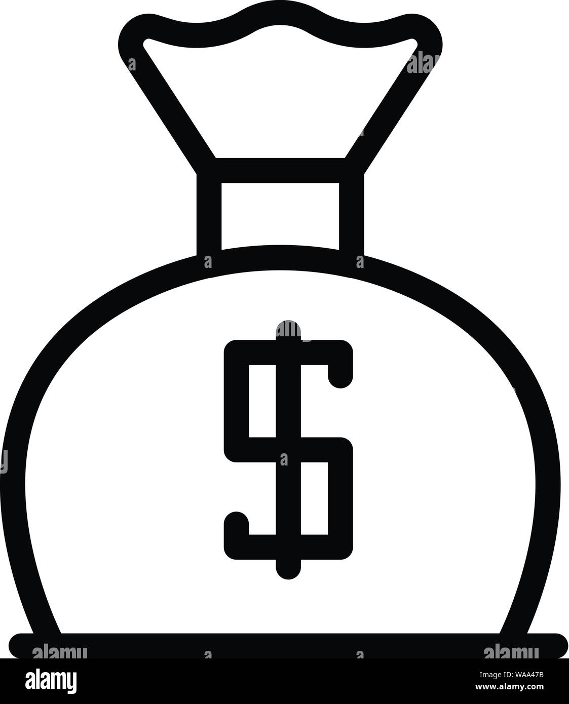Dollar bag icon, outline style Stock Vector Image & Art - Alamy