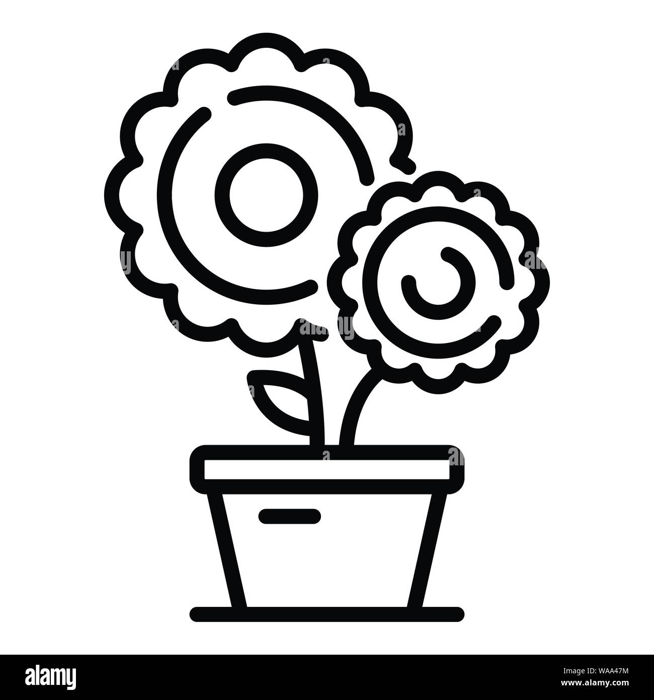 Farm flower pot icon, outline style Stock Vector Image & Art - Alamy