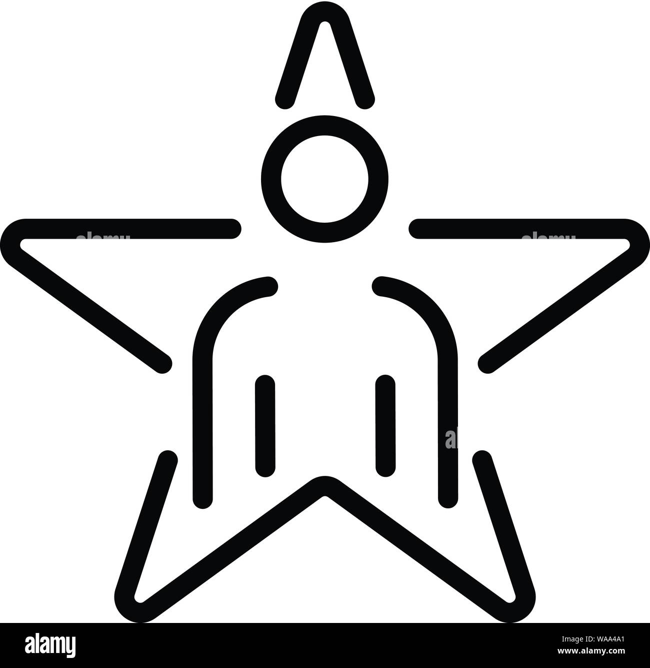 Man star icon, outline style Stock Vector Image & Art - Alamy