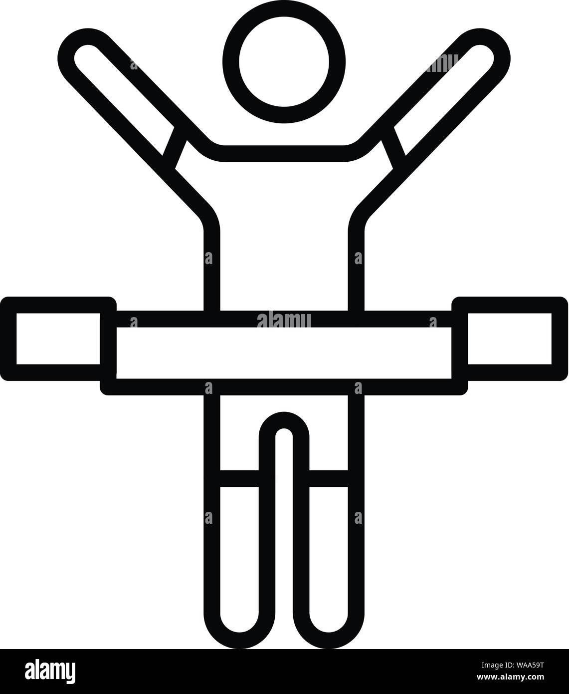 Crosses the finish line icon, outline style Stock Vector Image & Art