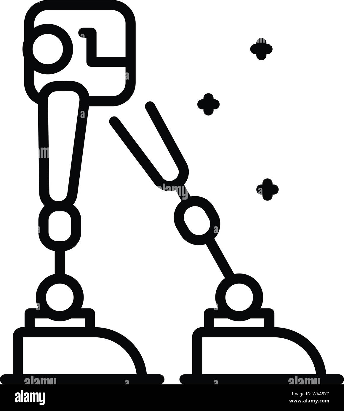 Legs of the robot icon, outline style Stock Vector Image & Art - Alamy