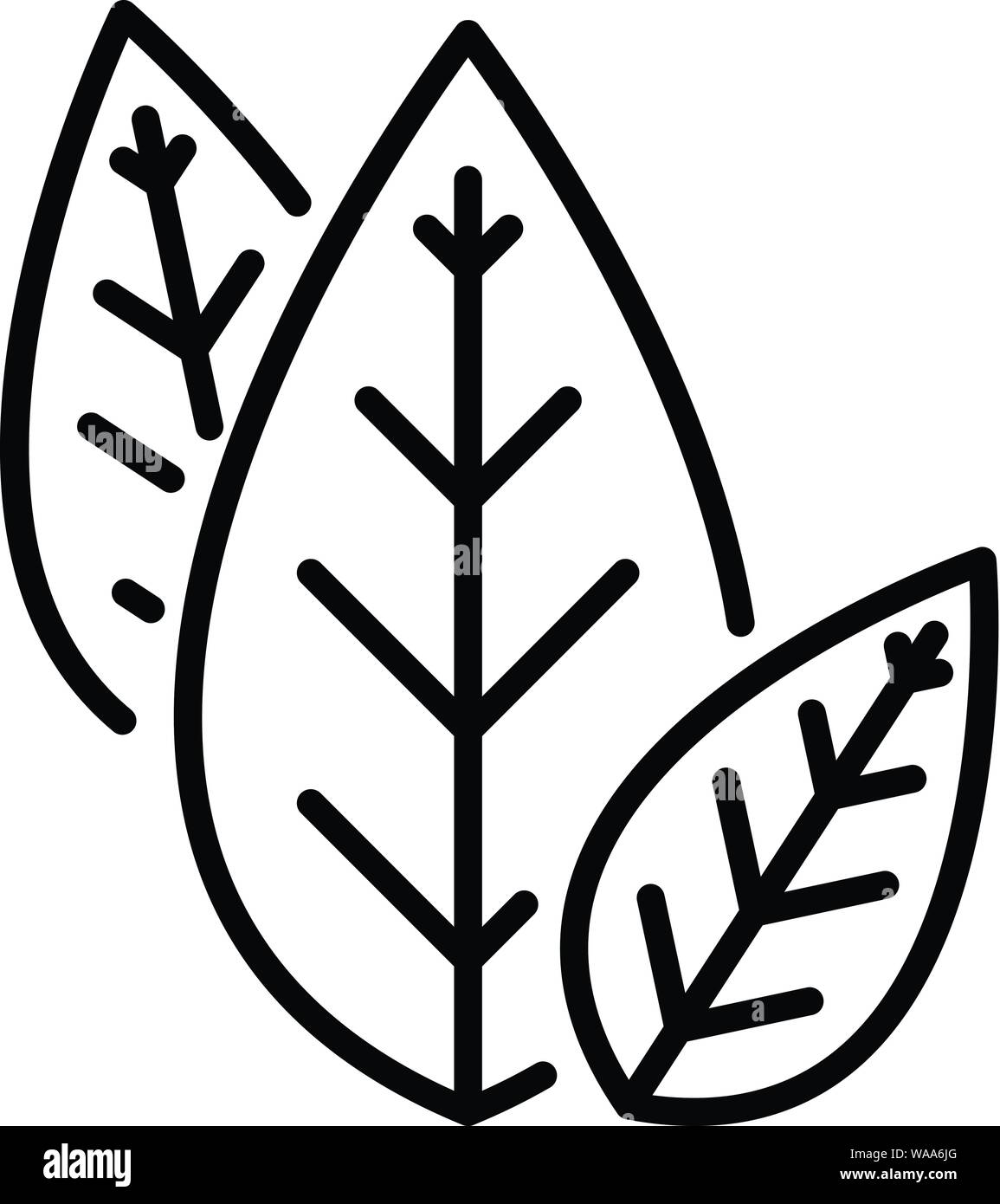 Three leaves icon, outline style Stock Vector Image & Art - Alamy