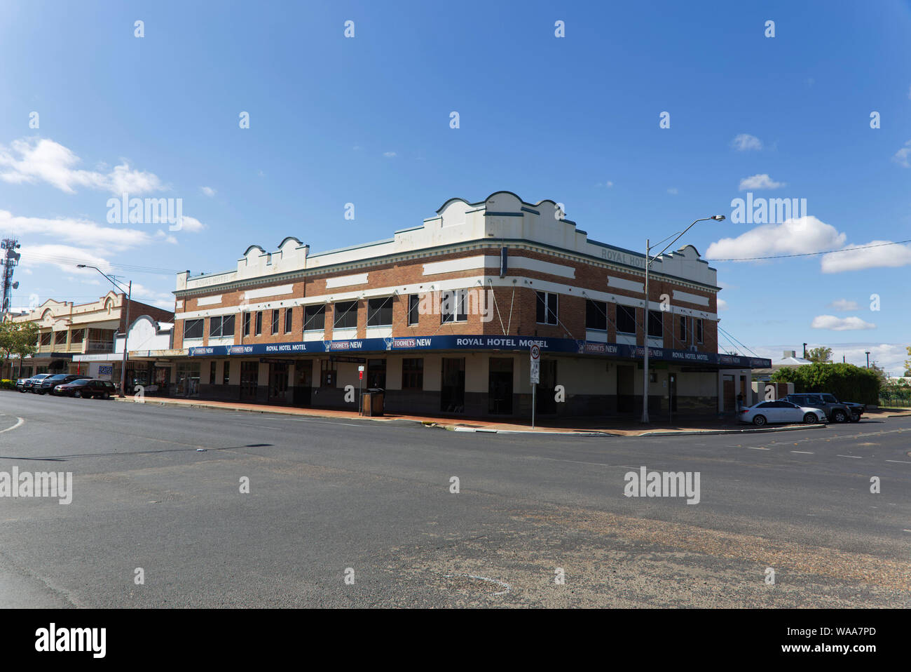 Royal Hotel Motel on Heber Street Moree New South Wales Australia Stock Photo