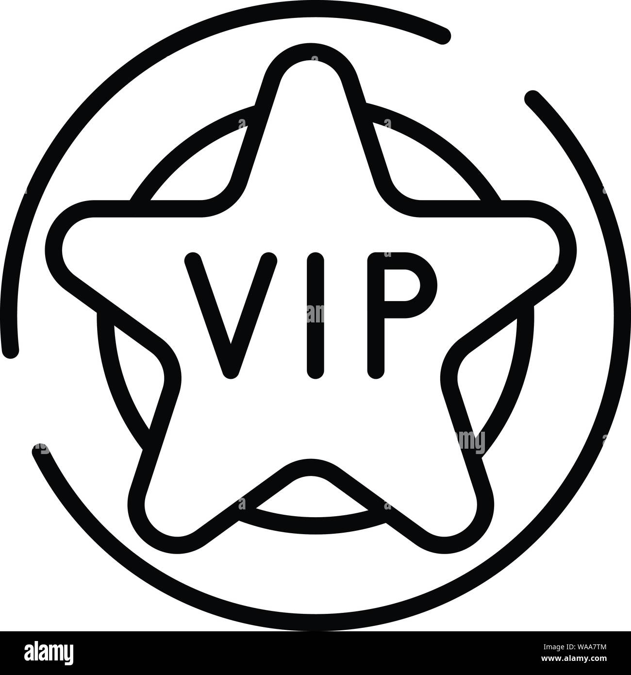 Vip Star Icon Outline Style Stock Vector Image Art Alamy