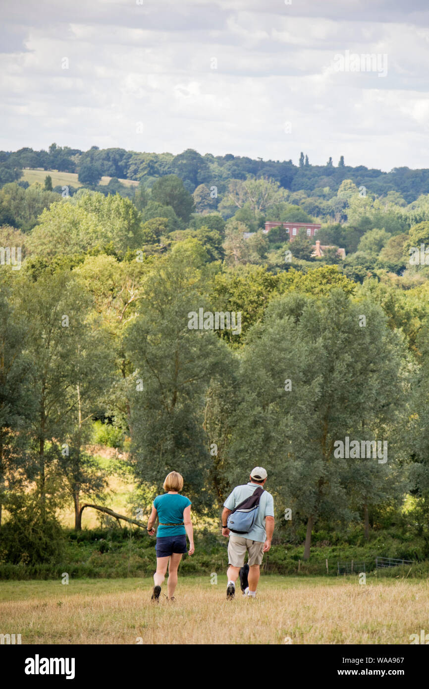 Dedham Vale area of outstanding natural beauty made famous by painter John Constable on the Essex Suffolk border. Stock Photo