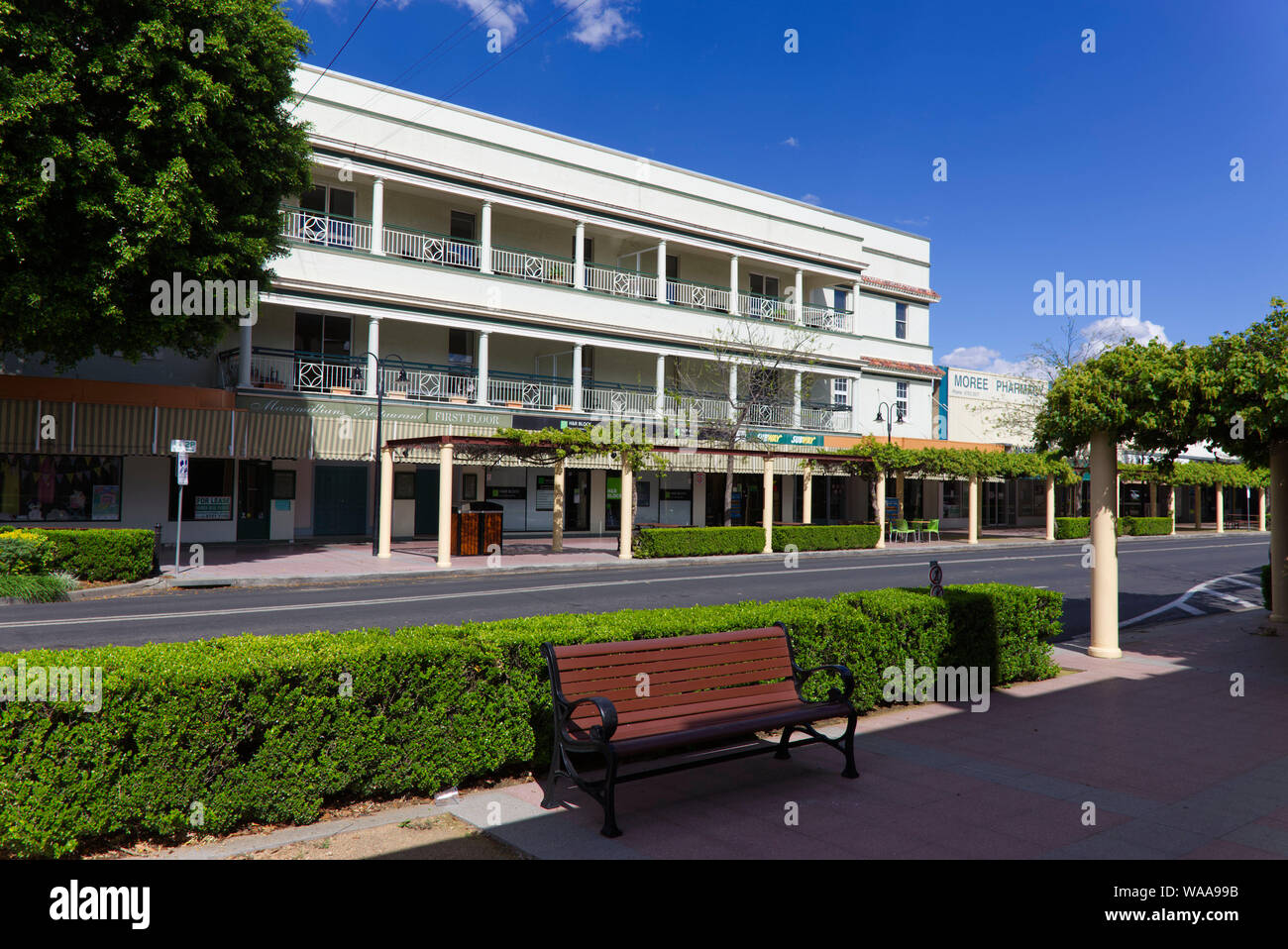 Max Centre (1930) prominent building on Heber Street  Moree New South Wales Australia Stock Photo