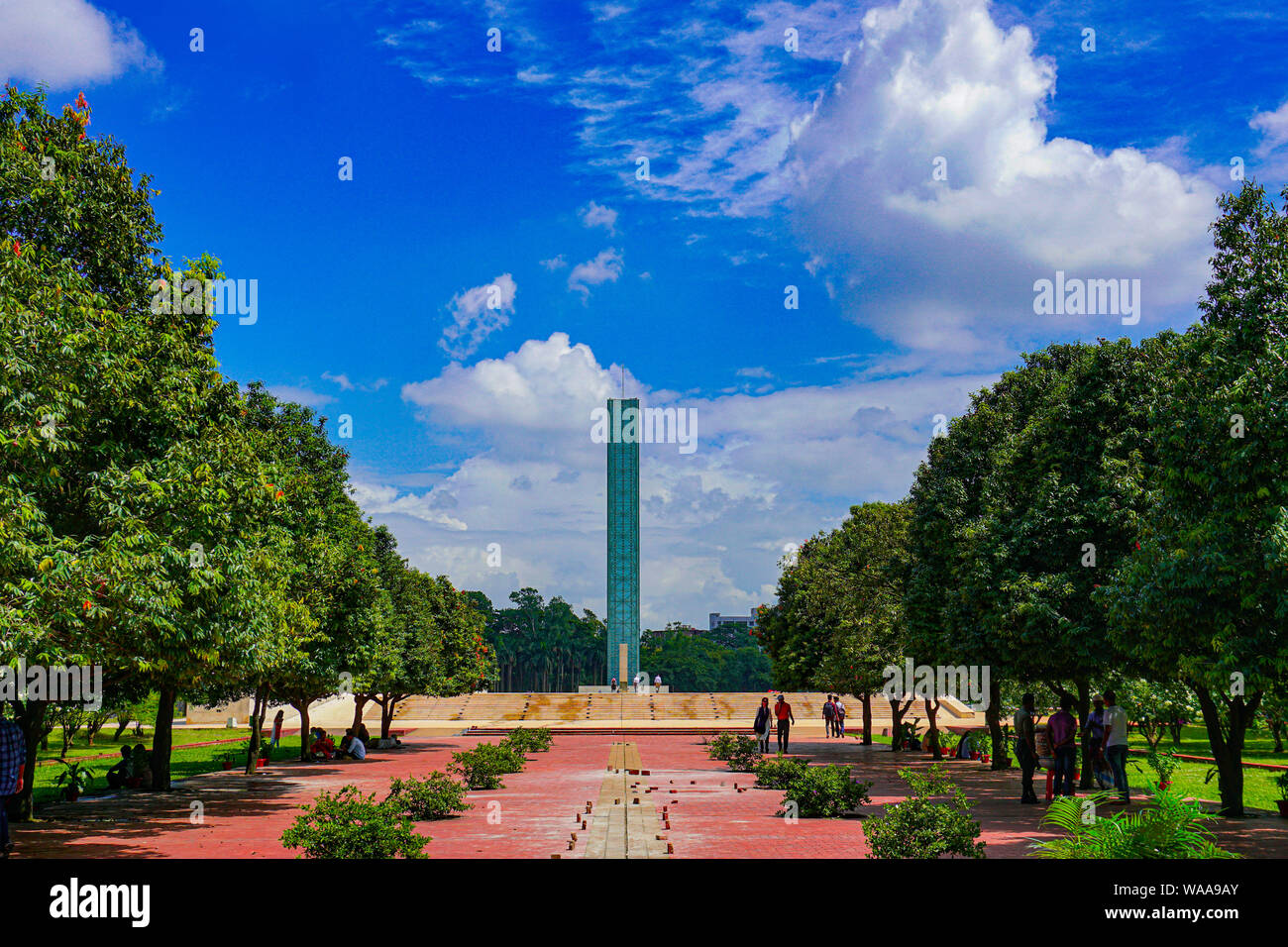 Independent Tower and War Museum, Freedom Square, Natural Colorful View (Victory park, freedom park, independent park) of Shahbagh-Dhaka Stock Photo