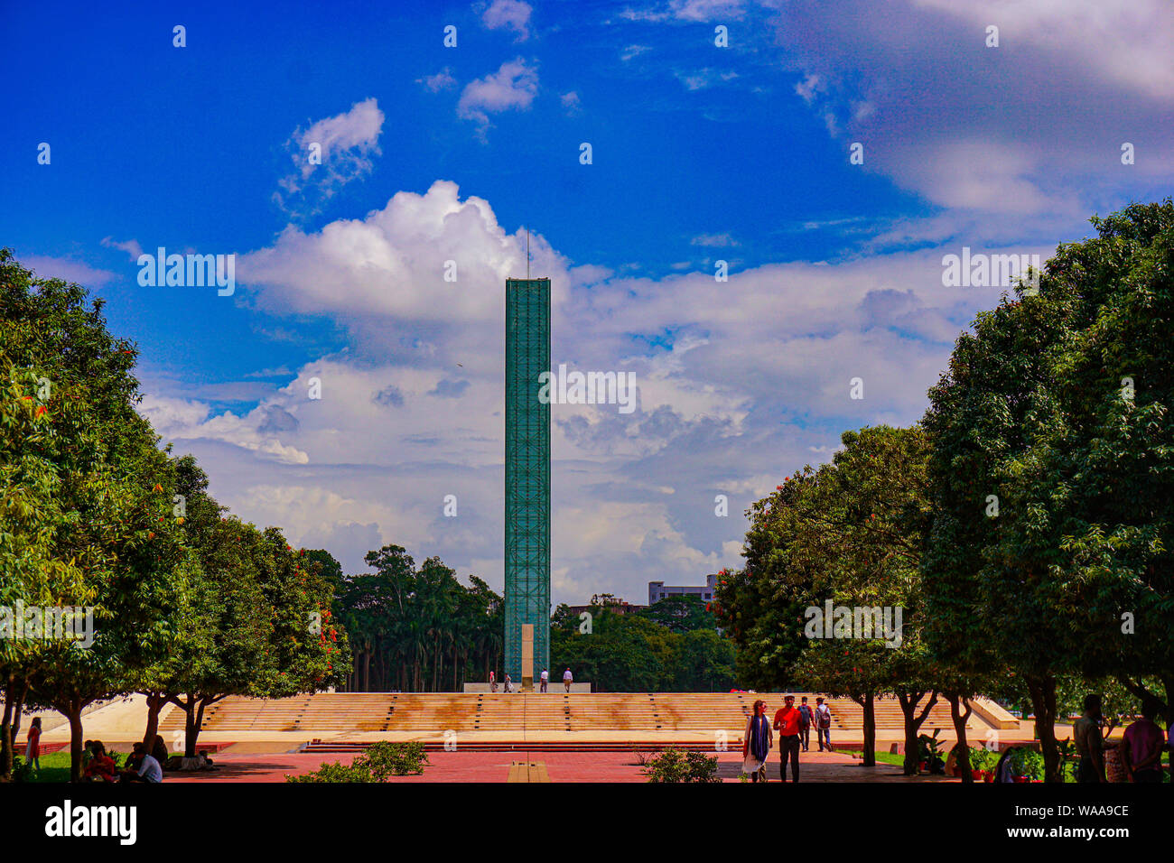 Independent Tower and War Museum, Freedom Square, Natural Colorful View (Victory park, freedom park, independent park) of Shahbagh-Dhaka Stock Photo