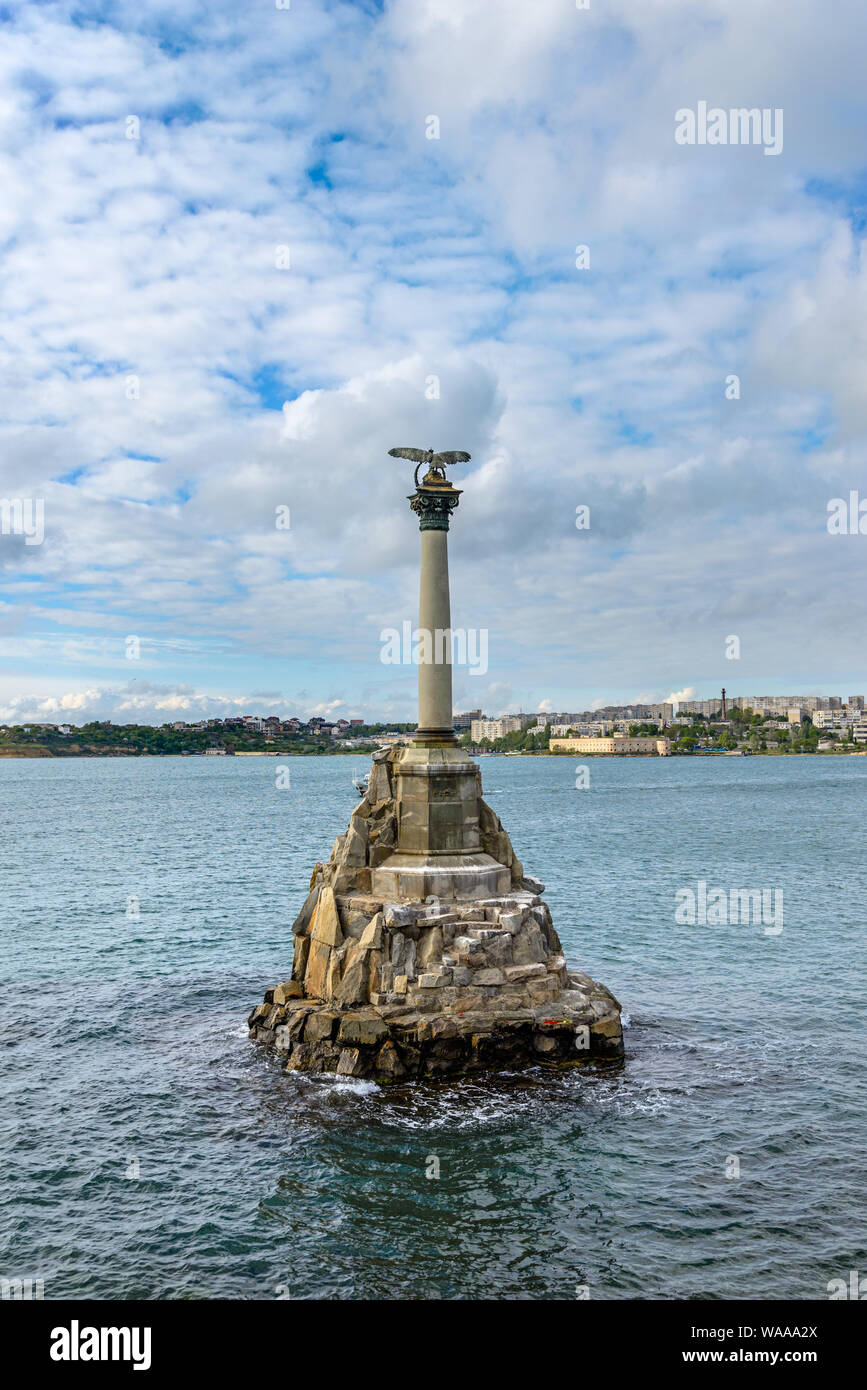 View of the Monument to the Sunken ships. Sevastopol. Crimea. Stock Photo