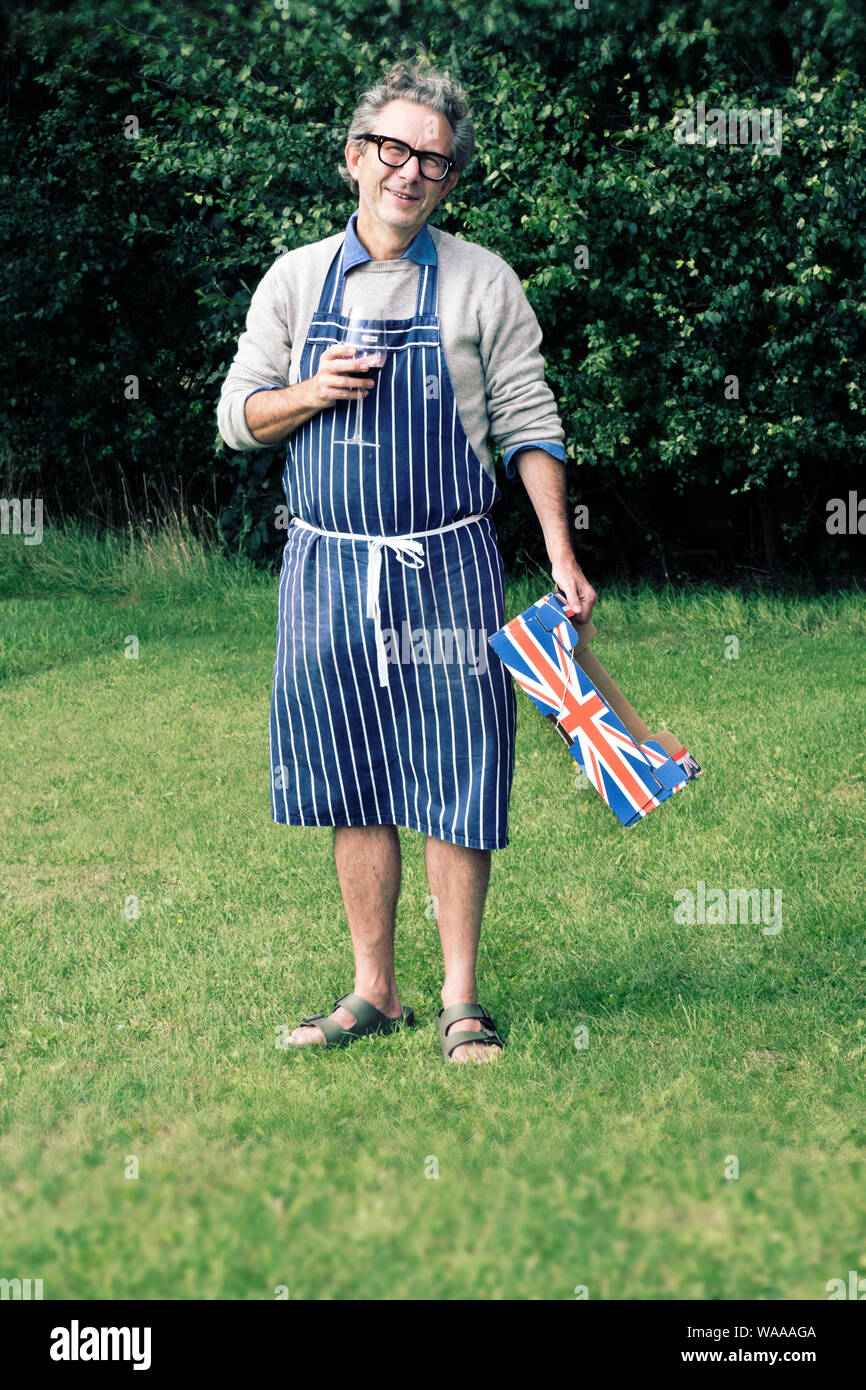 British Food enthusiast. Stock Photo
