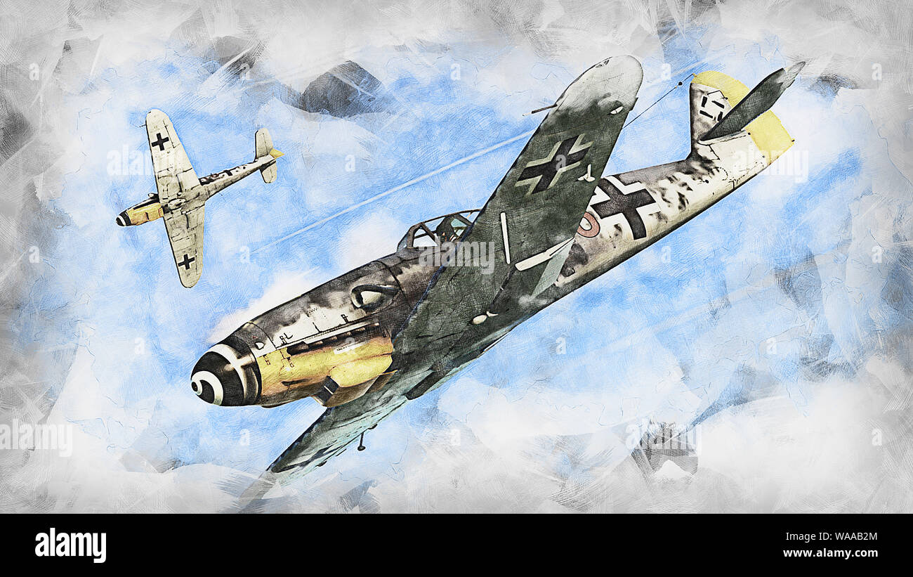WW2 German Luftwaffe Fighter Plane Messerschmitt 109 Picture