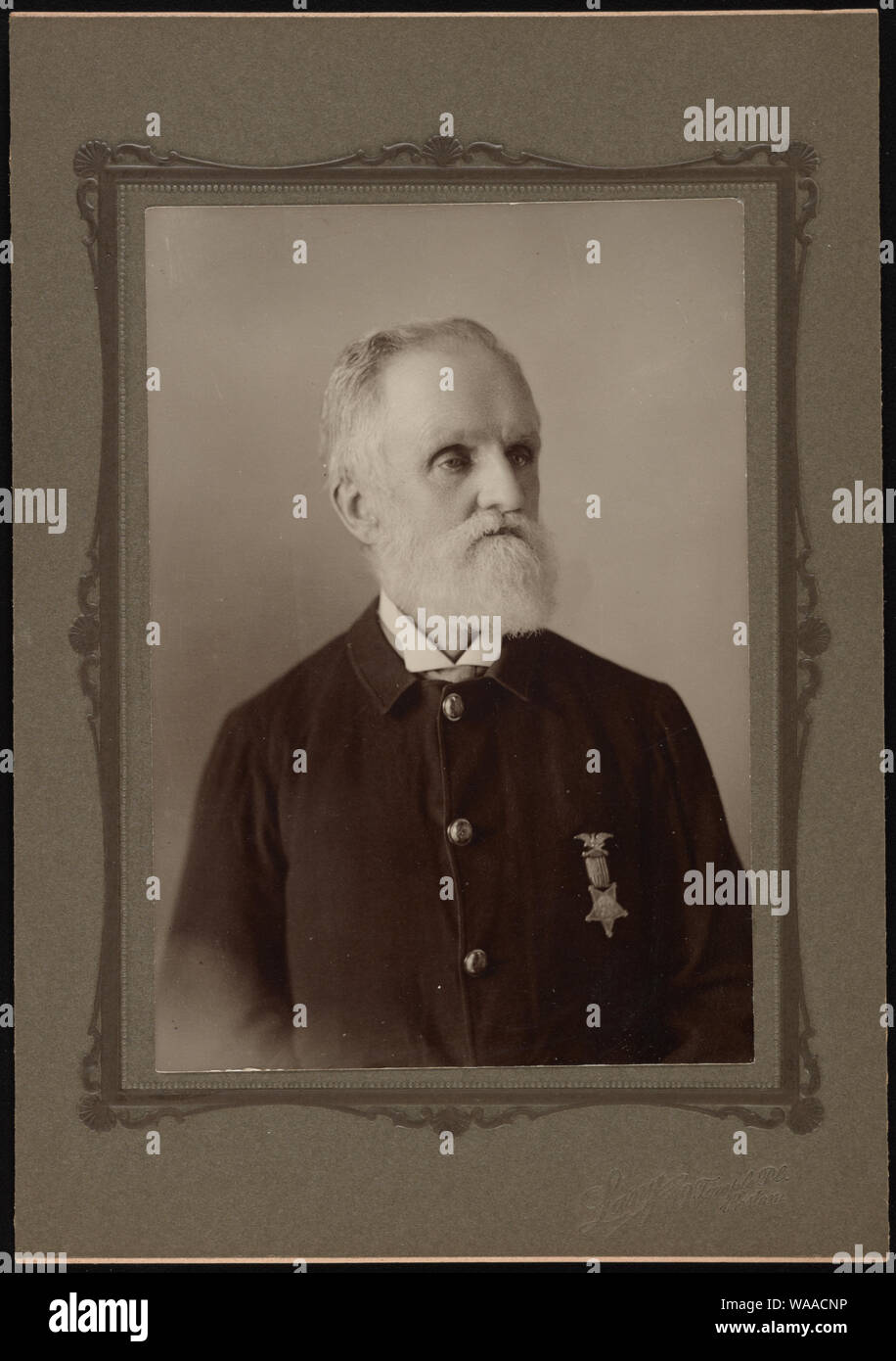 Civil War veteran Charles B. Lovell] / Lang, Temple Pl., Boston Stock Photo