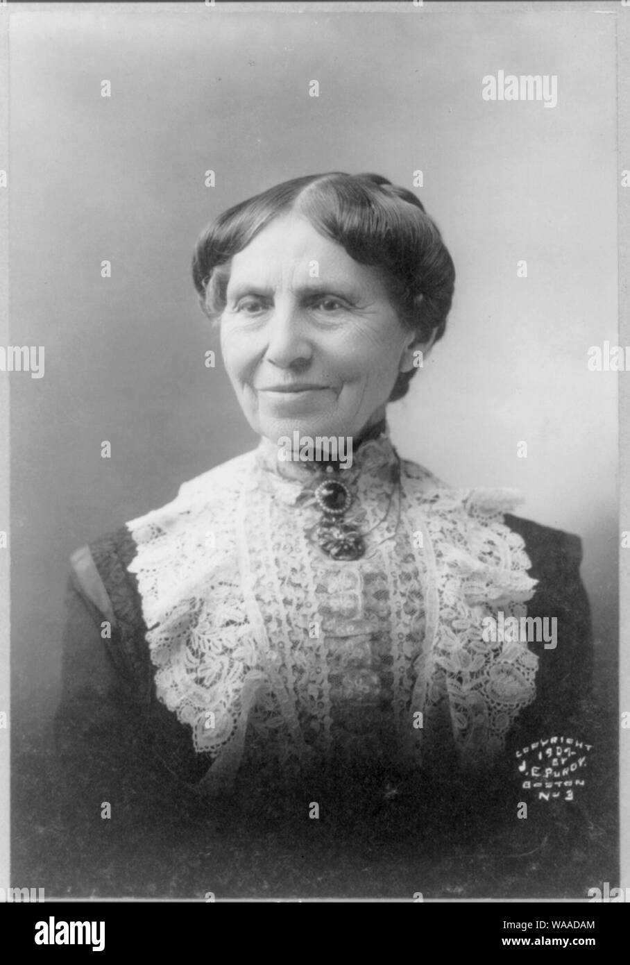 Clara Barton, 18211912, headandshoulders portrait, facing left Stock