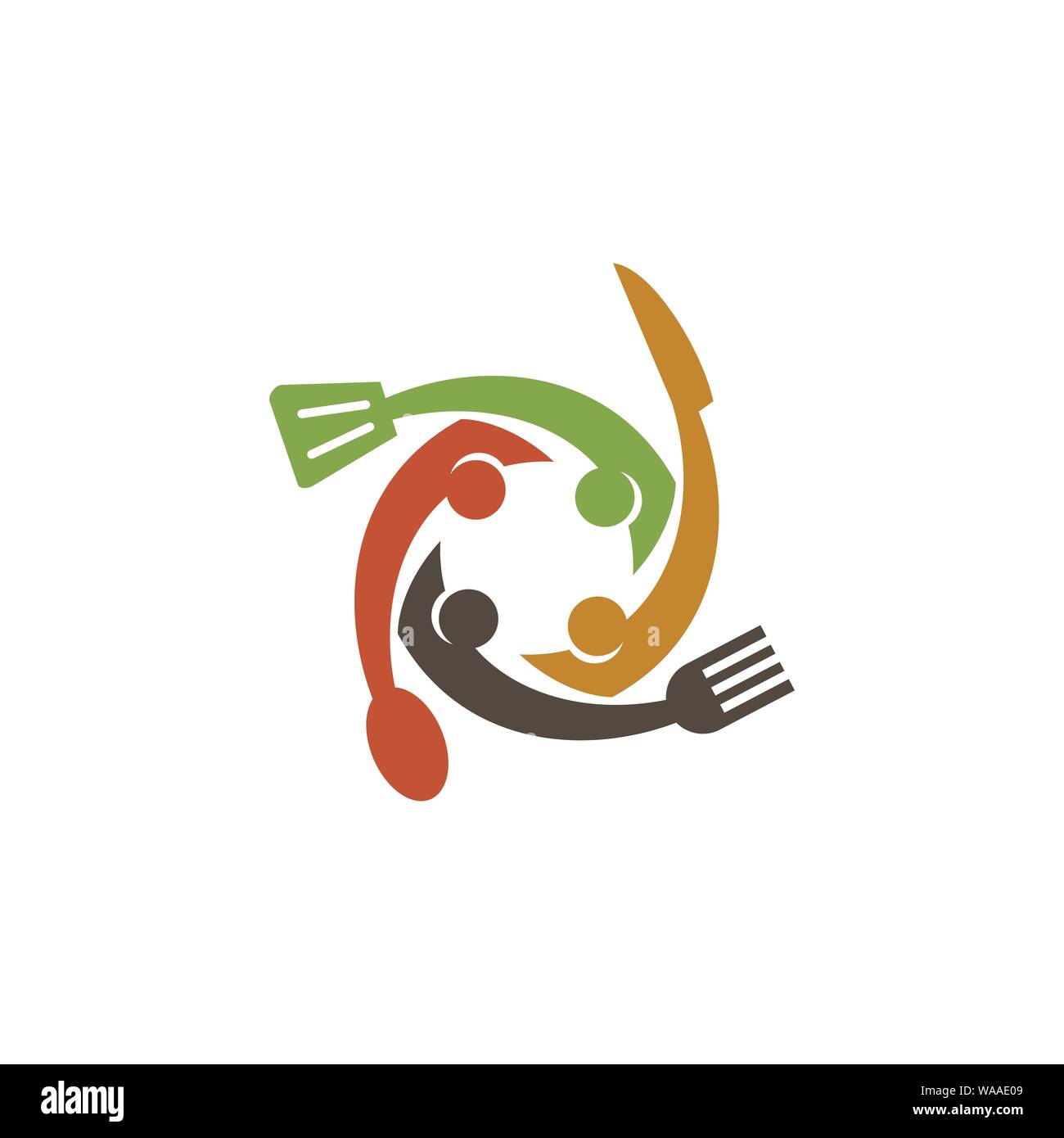 Restaurant Service Abstract Logo Template Symbol Icon Stock Vector