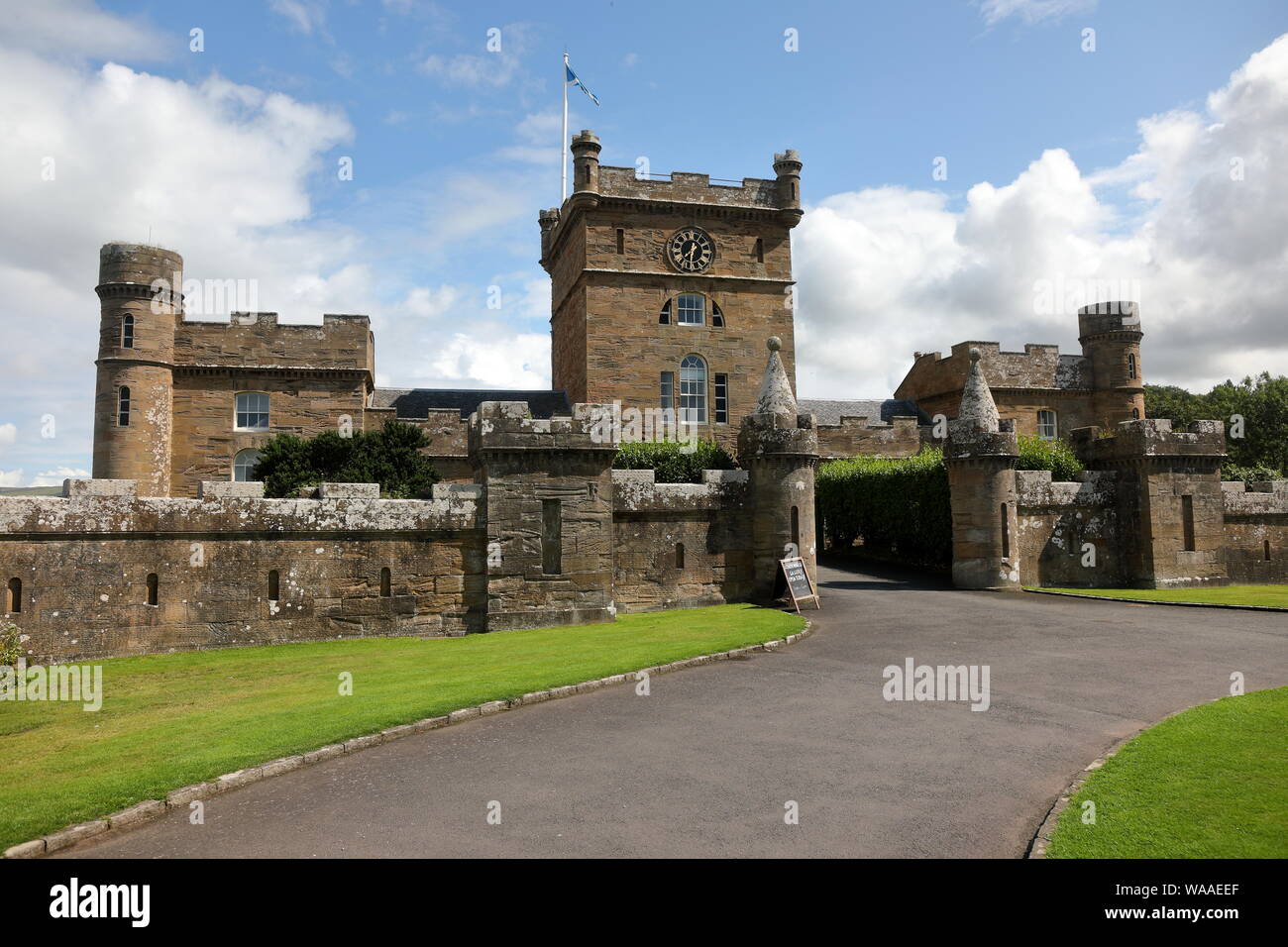 Culzean Castle, Scotland, UK. Clock Tower Courtyard. Stock Photo