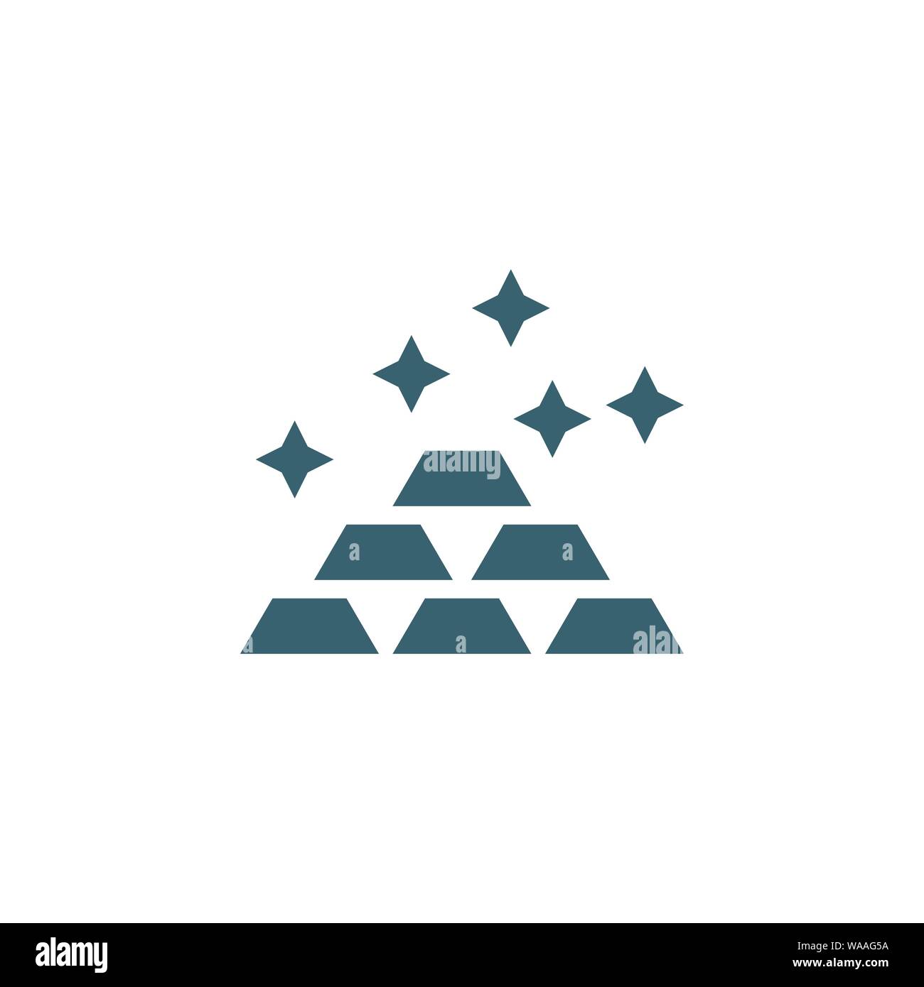 Gold related vector glyph icon. Stock Vector