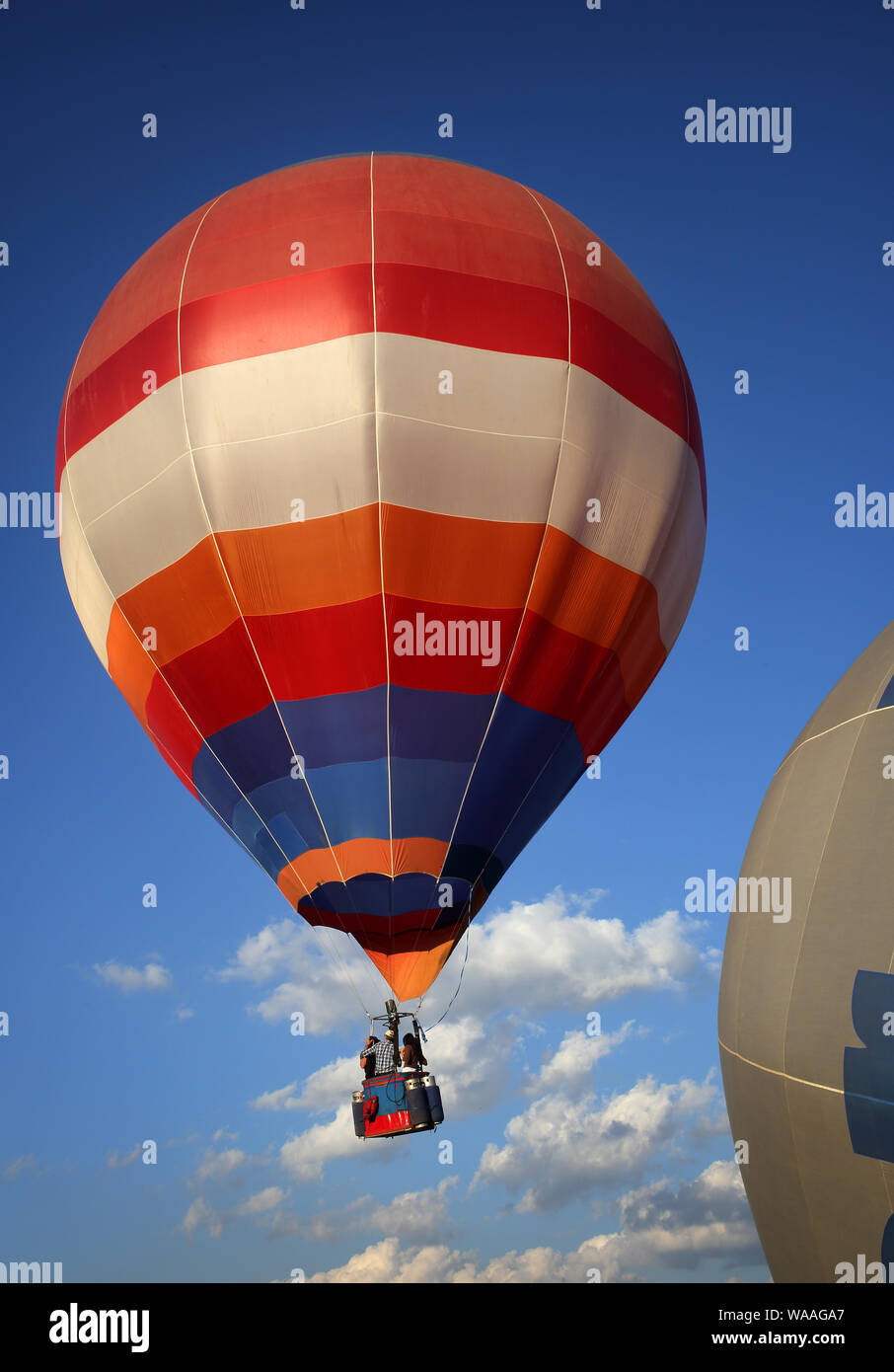 Colorful hot-air balloons in Nyaungshwe, Inle Lake, Myanmar Stock Photo